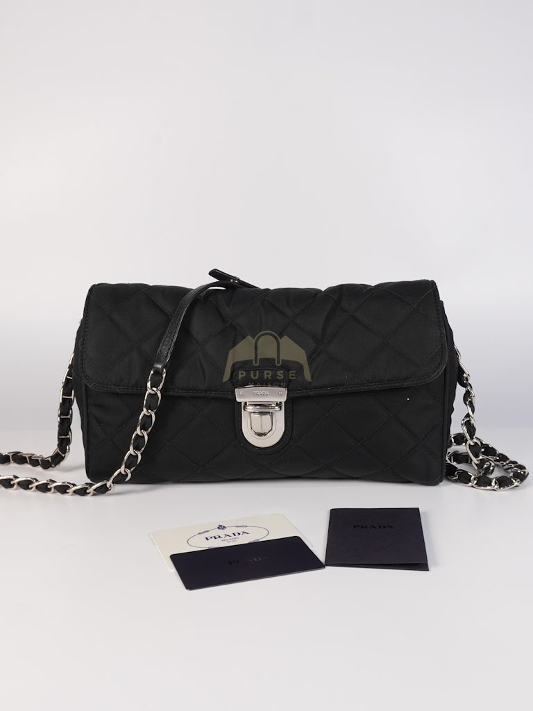 BP0584 Tessuto Impuntu Nero/Black Nylon Shoulder Bag/Crossbody Bag | Purse Maison Luxury Bags Shop