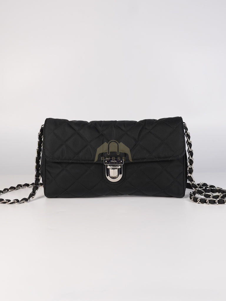 BP0584 Tessuto Impuntu Nero/Black Nylon Shoulder Bag/Crossbody Bag | Purse Maison Luxury Bags Shop