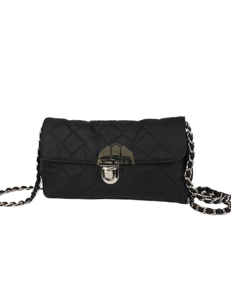 BP0584 Tessuto Impuntu Nero/Black Nylon Shoulder Bag/Crossbody Bag | Purse Maison Luxury Bags Shop