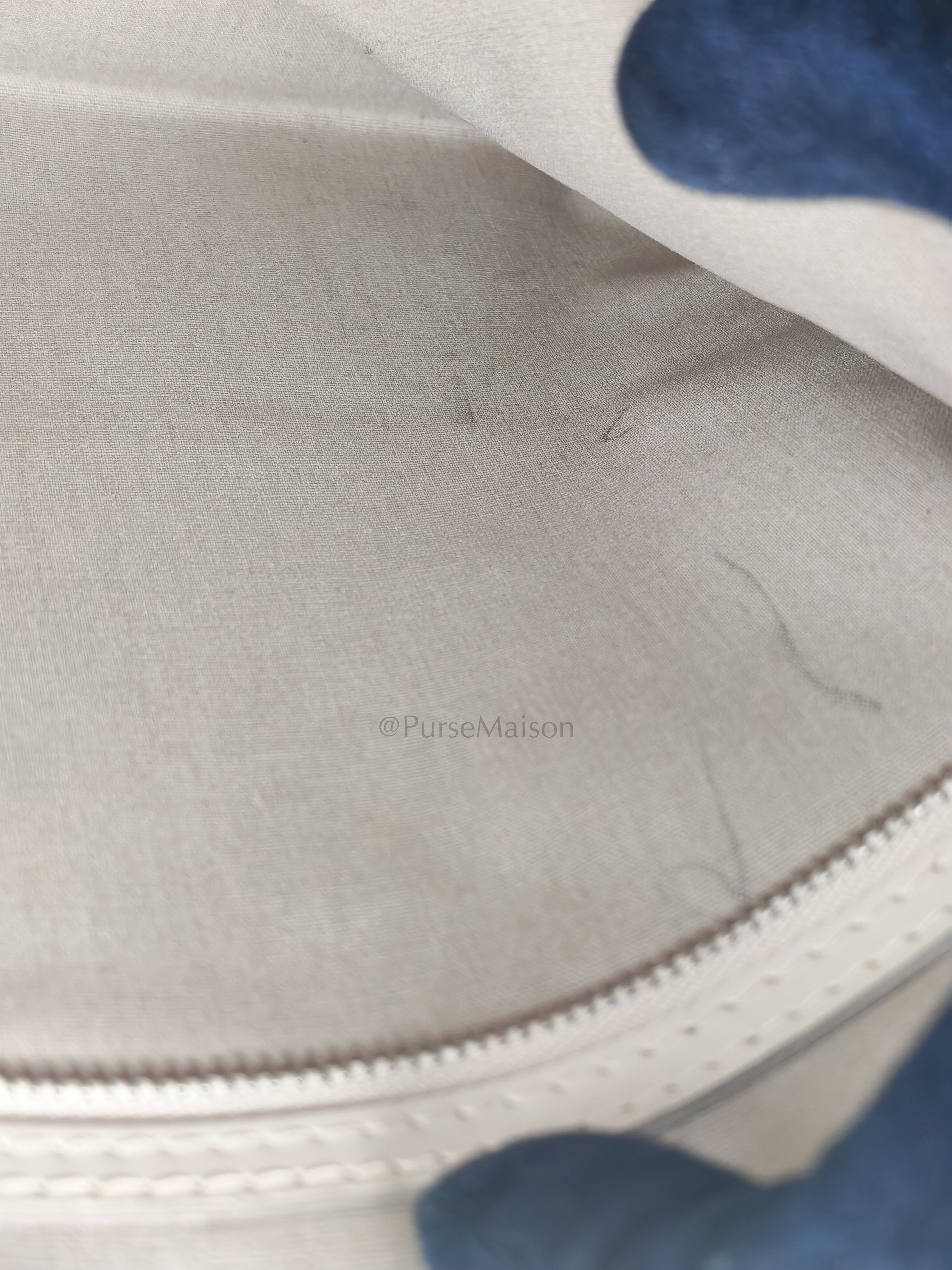 Brea GM in White Ivorie Epi Leather & Silver Hardware | Purse Maison Luxury Bags Shop