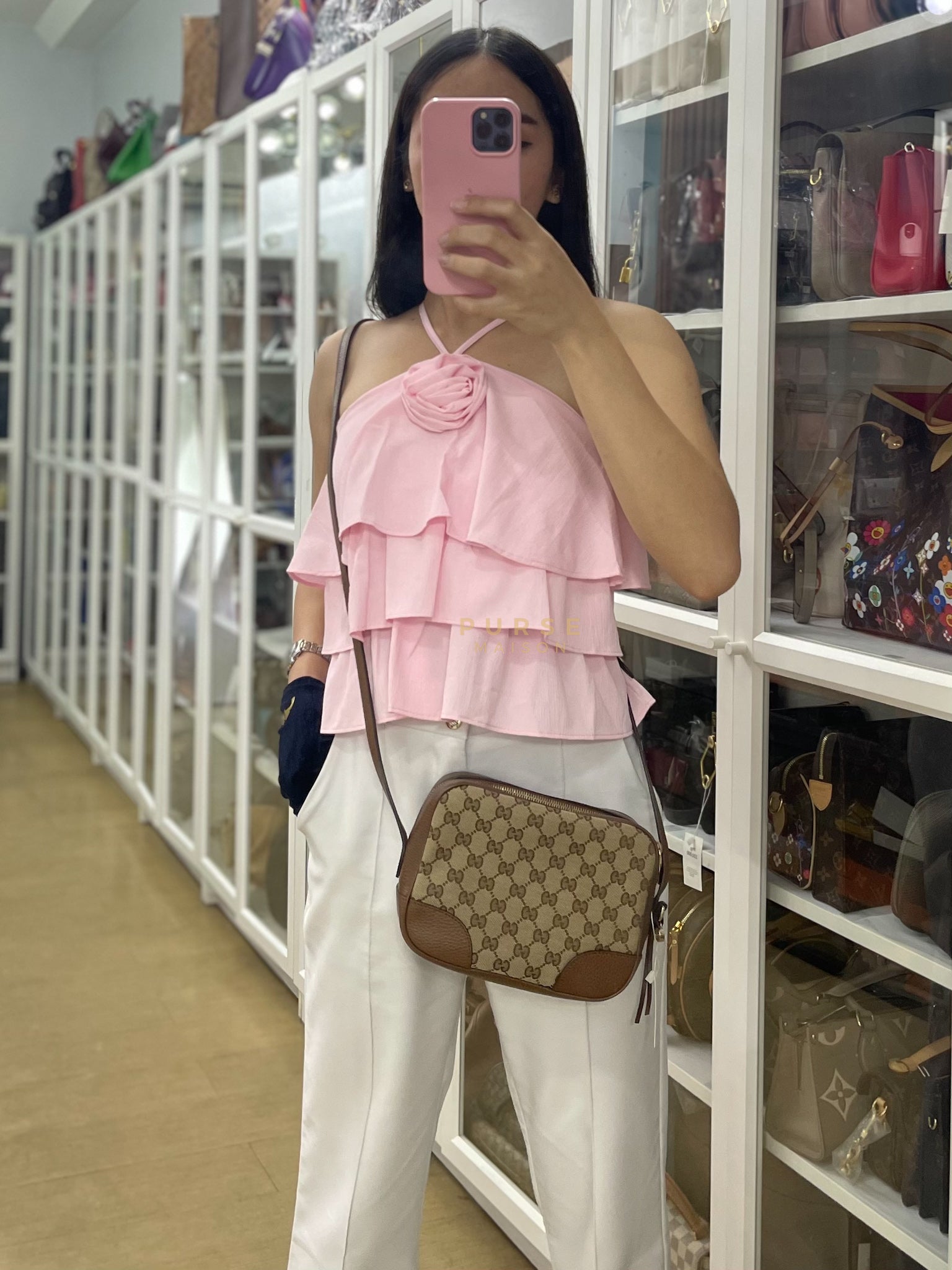 Bree Mini Messenger Bag in GG Canvas | Purse Maison Luxury Bags Shop