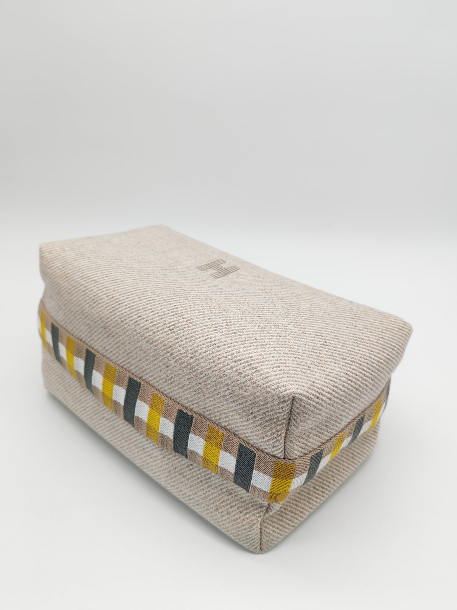Bride a Brac Au Carre GM Cotton Seigle/Yellow Handbag | Purse Maison Luxury Bags Shop