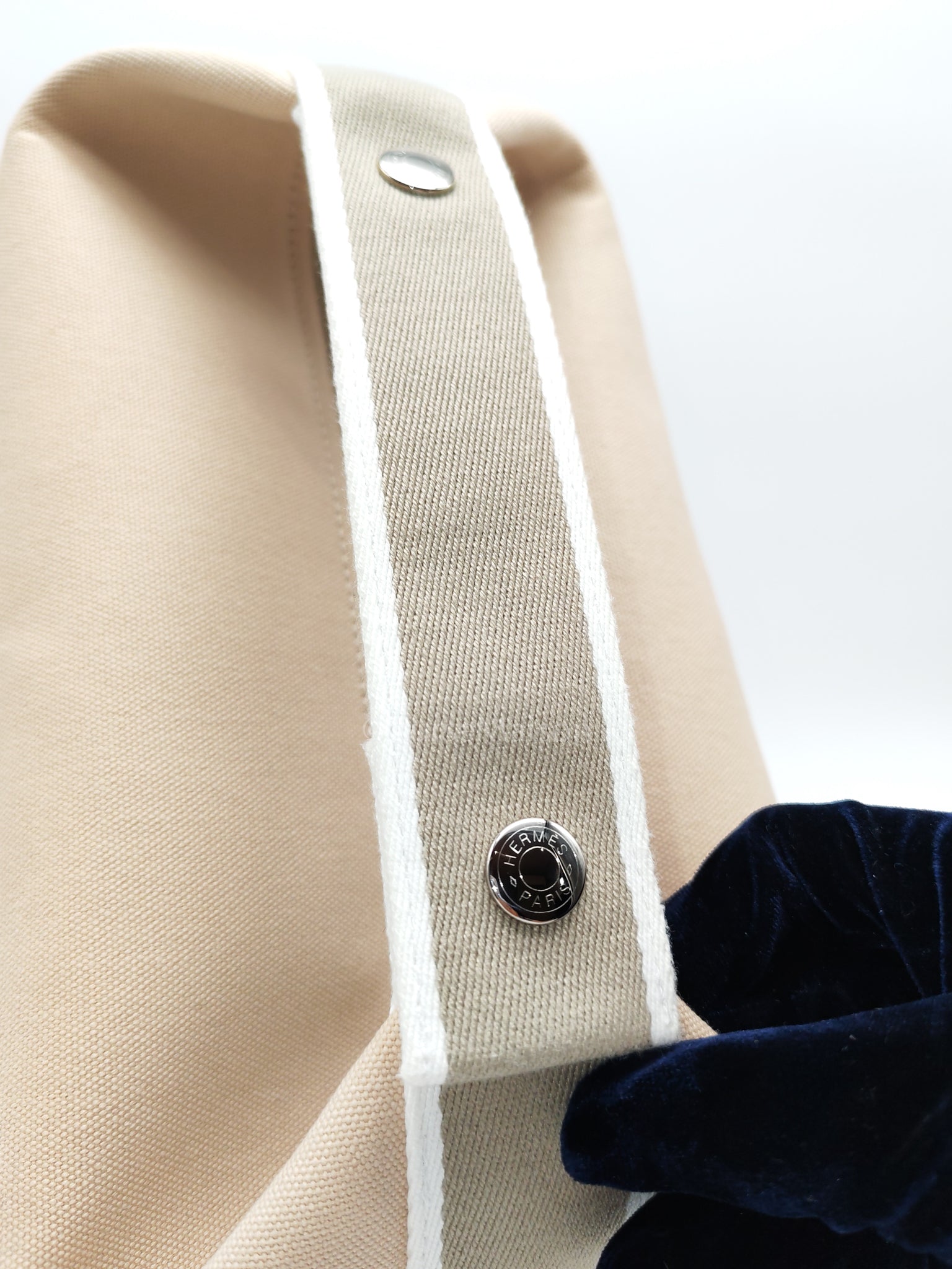 Bride A Bric GM Natural Cotton Vanity Case in Palladium Hardware | Purse Maison Luxury Bags Shop