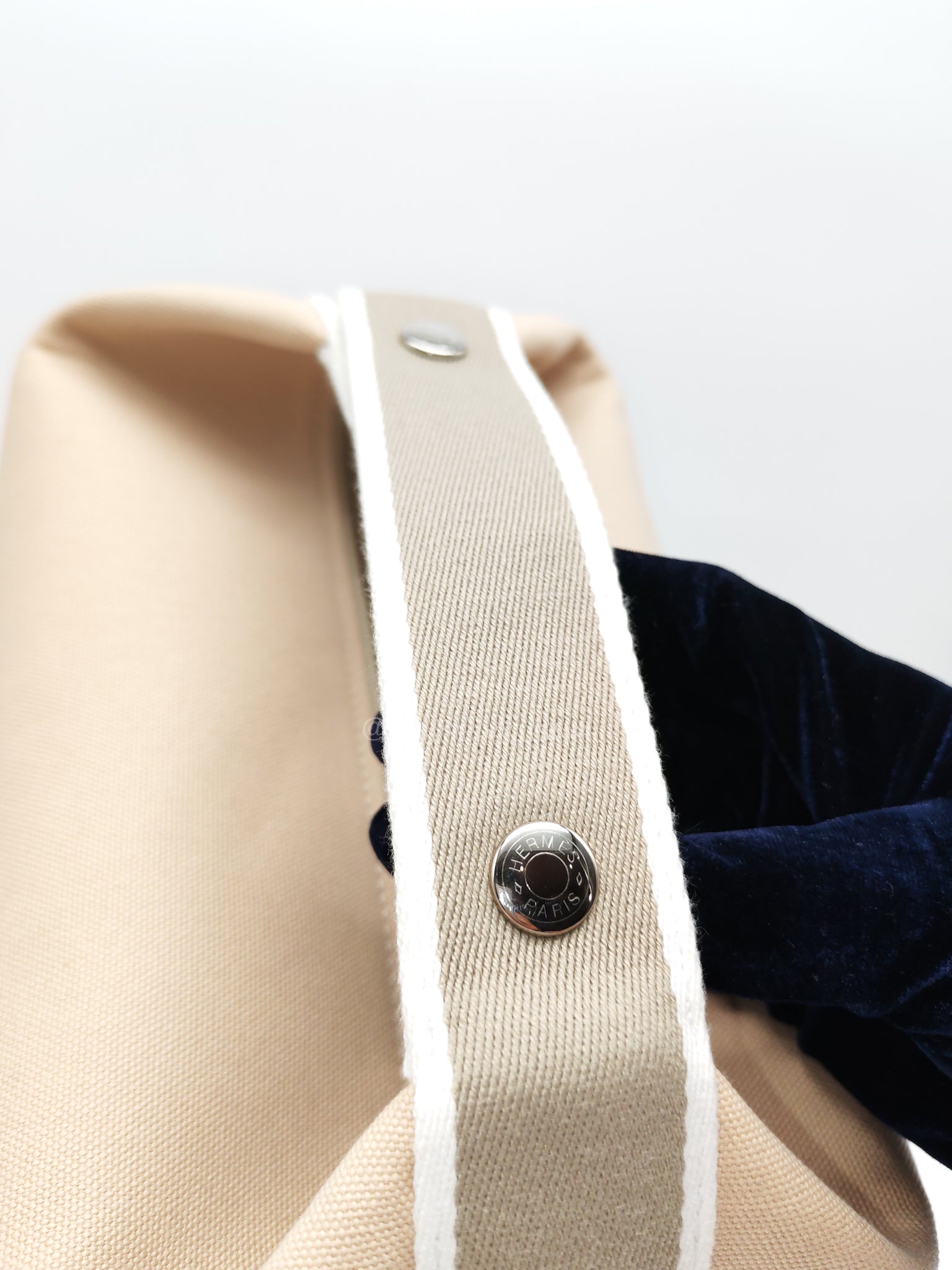 Bride A Bric GM Natural Cotton Vanity Case in Palladium Hardware | Purse Maison Luxury Bags Shop