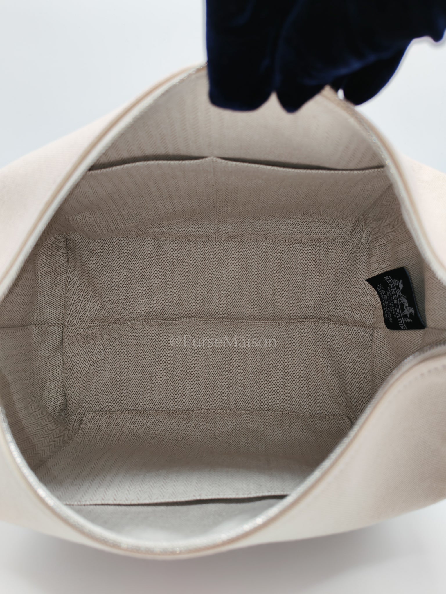 Bride A Bric GM Natural Cotton Vanity Case in Palladium Hardware | Purse Maison Luxury Bags Shop