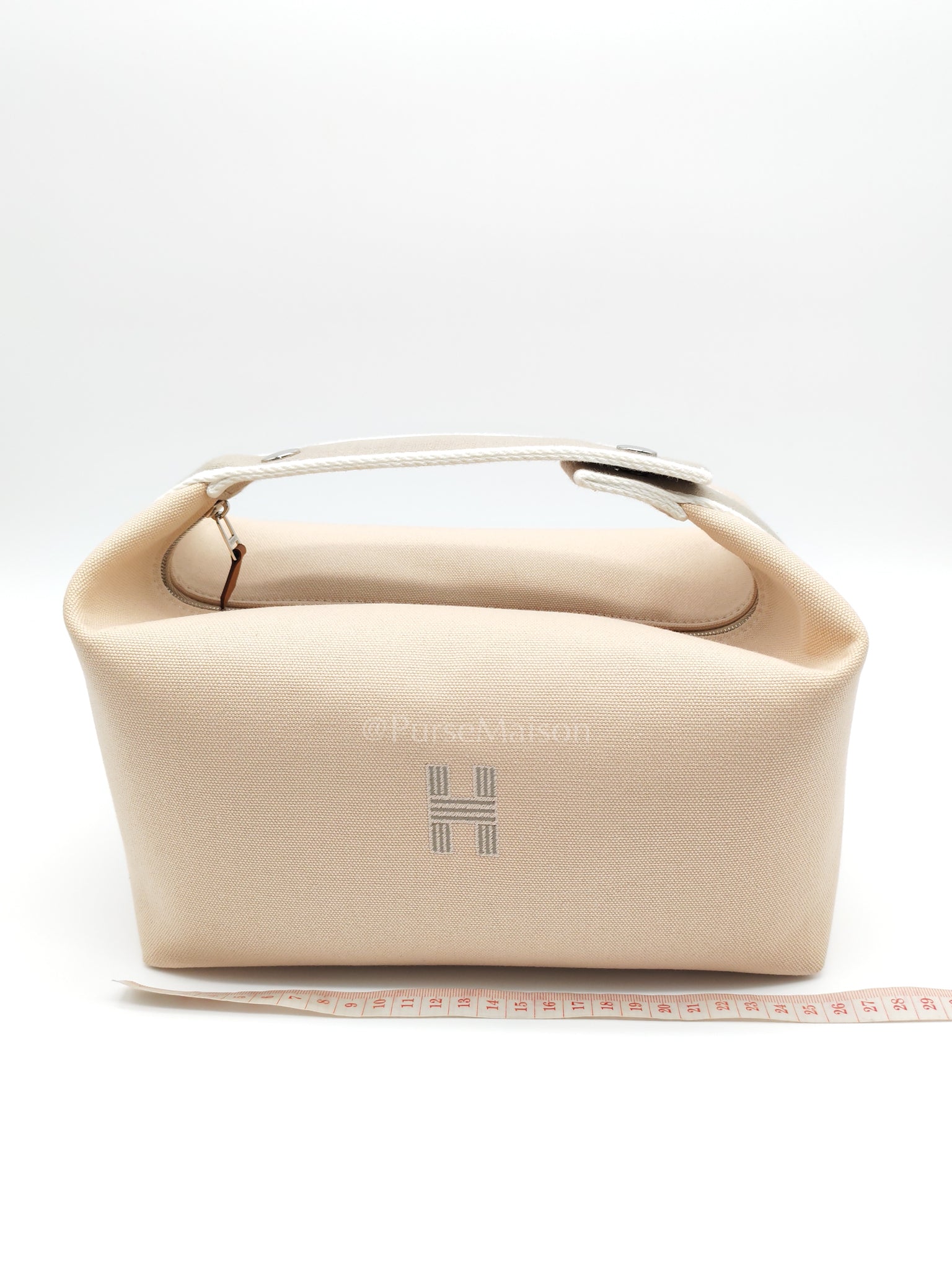 Bride A Bric GM Natural Cotton Vanity Case in Palladium Hardware | Purse Maison Luxury Bags Shop