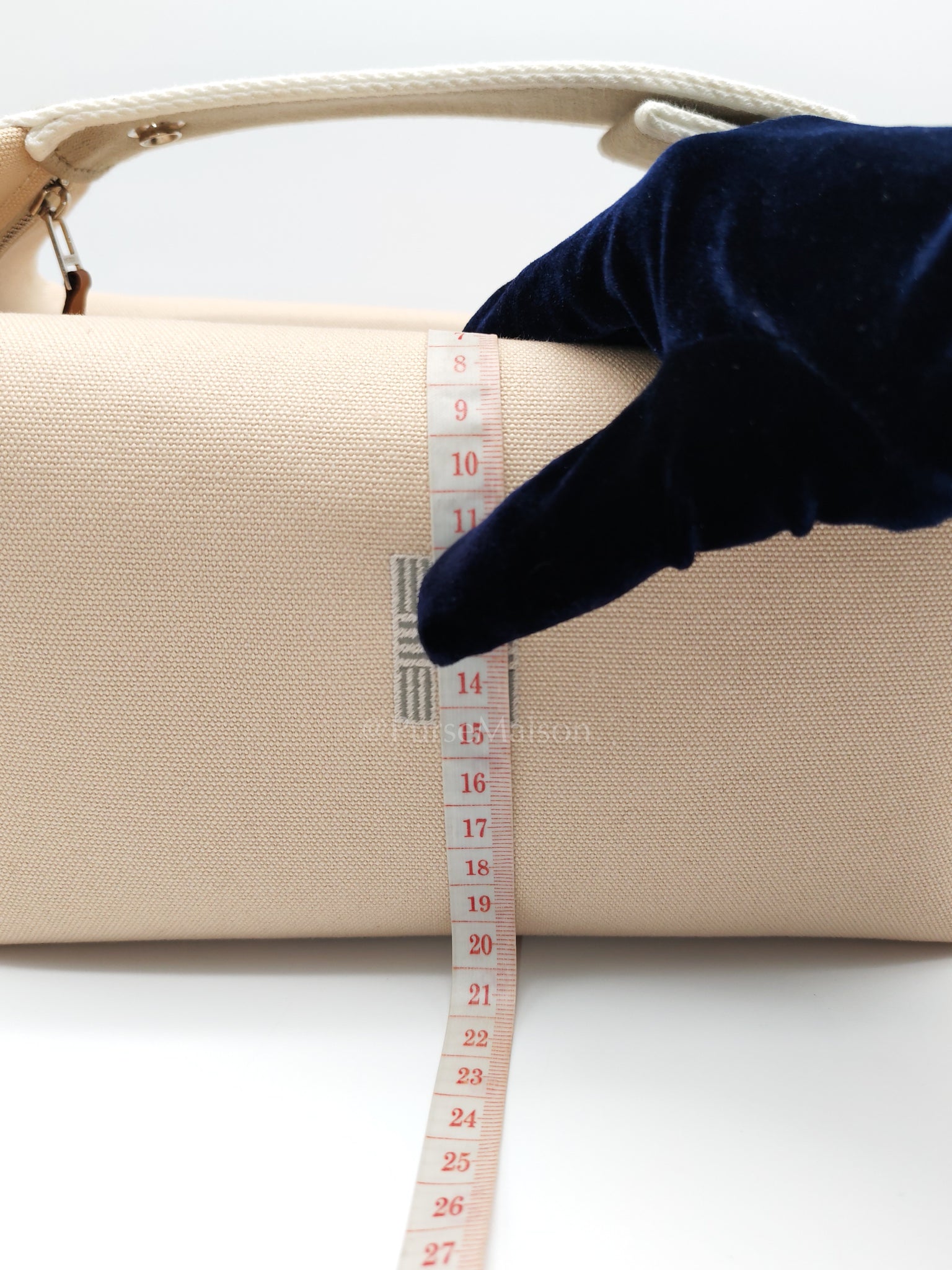 Bride A Bric GM Natural Cotton Vanity Case in Palladium Hardware | Purse Maison Luxury Bags Shop