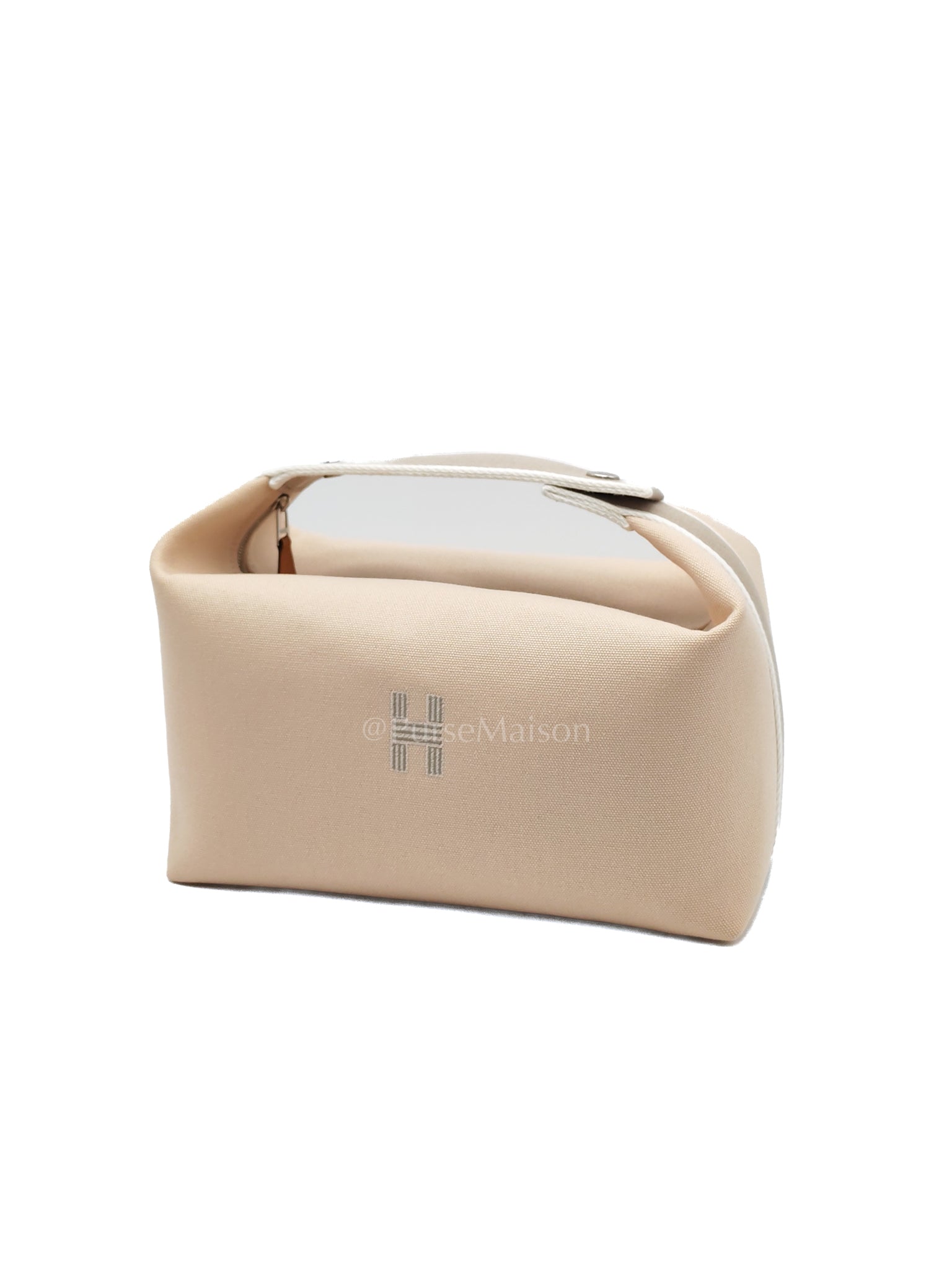 Bride A Bric GM Natural Cotton Vanity Case in Palladium Hardware | Purse Maison Luxury Bags Shop