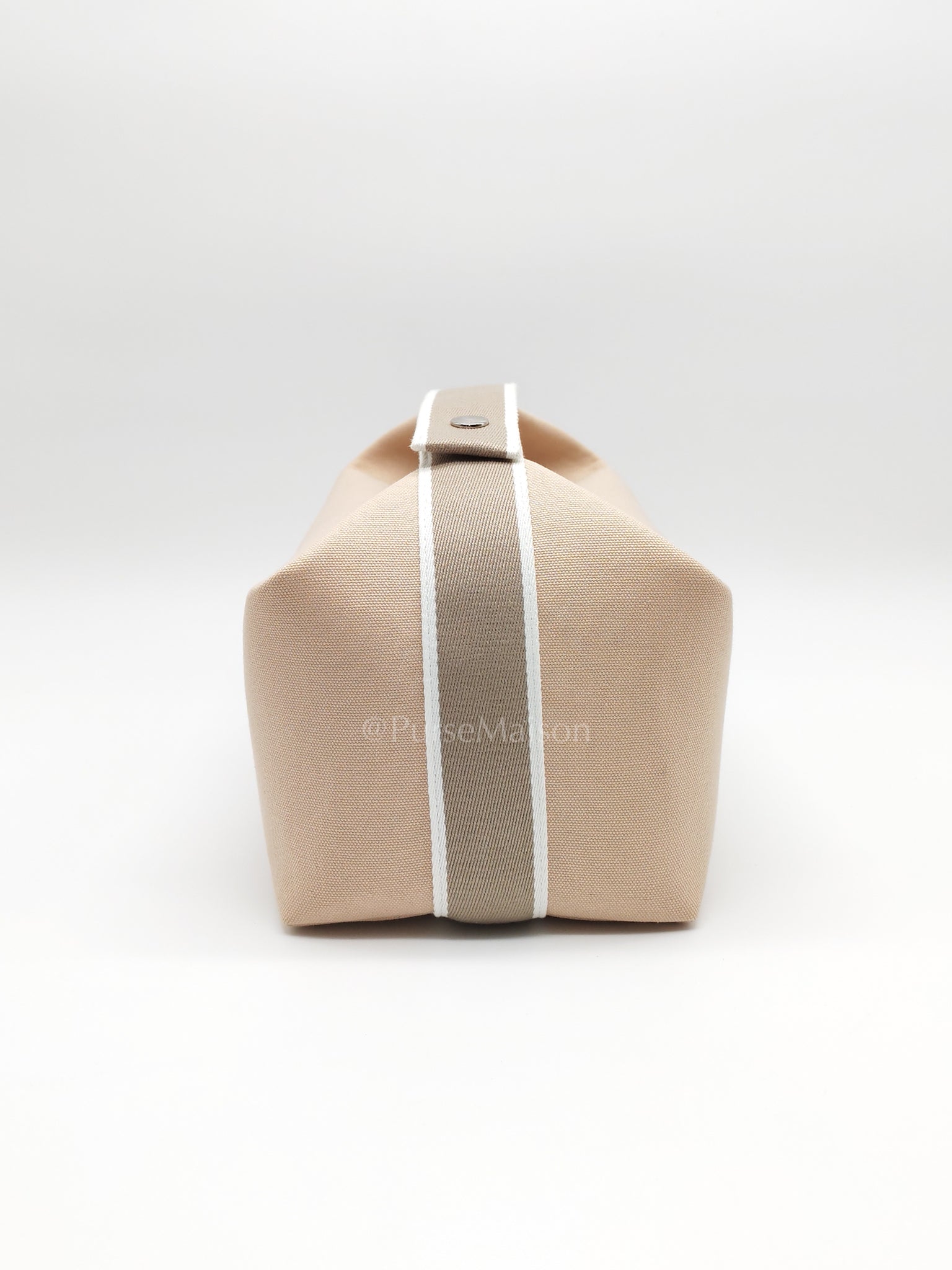 Bride A Bric GM Natural Cotton Vanity Case in Palladium Hardware | Purse Maison Luxury Bags Shop