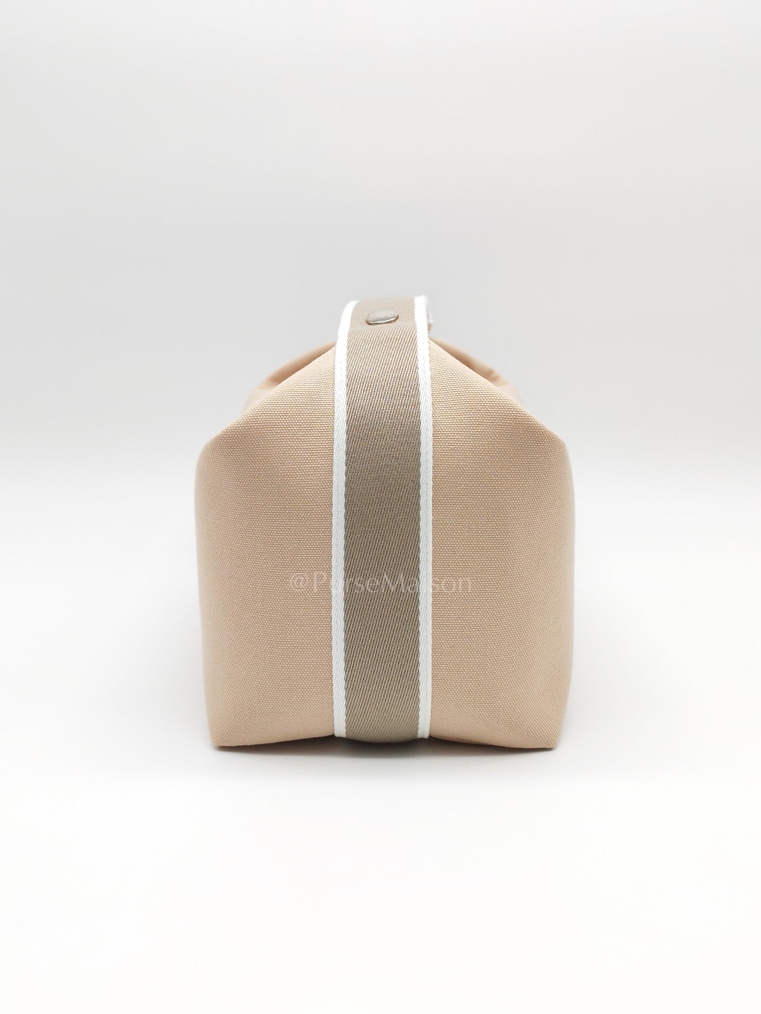 Bride A Bric GM Natural Cotton Vanity Case in Palladium Hardware | Purse Maison Luxury Bags Shop
