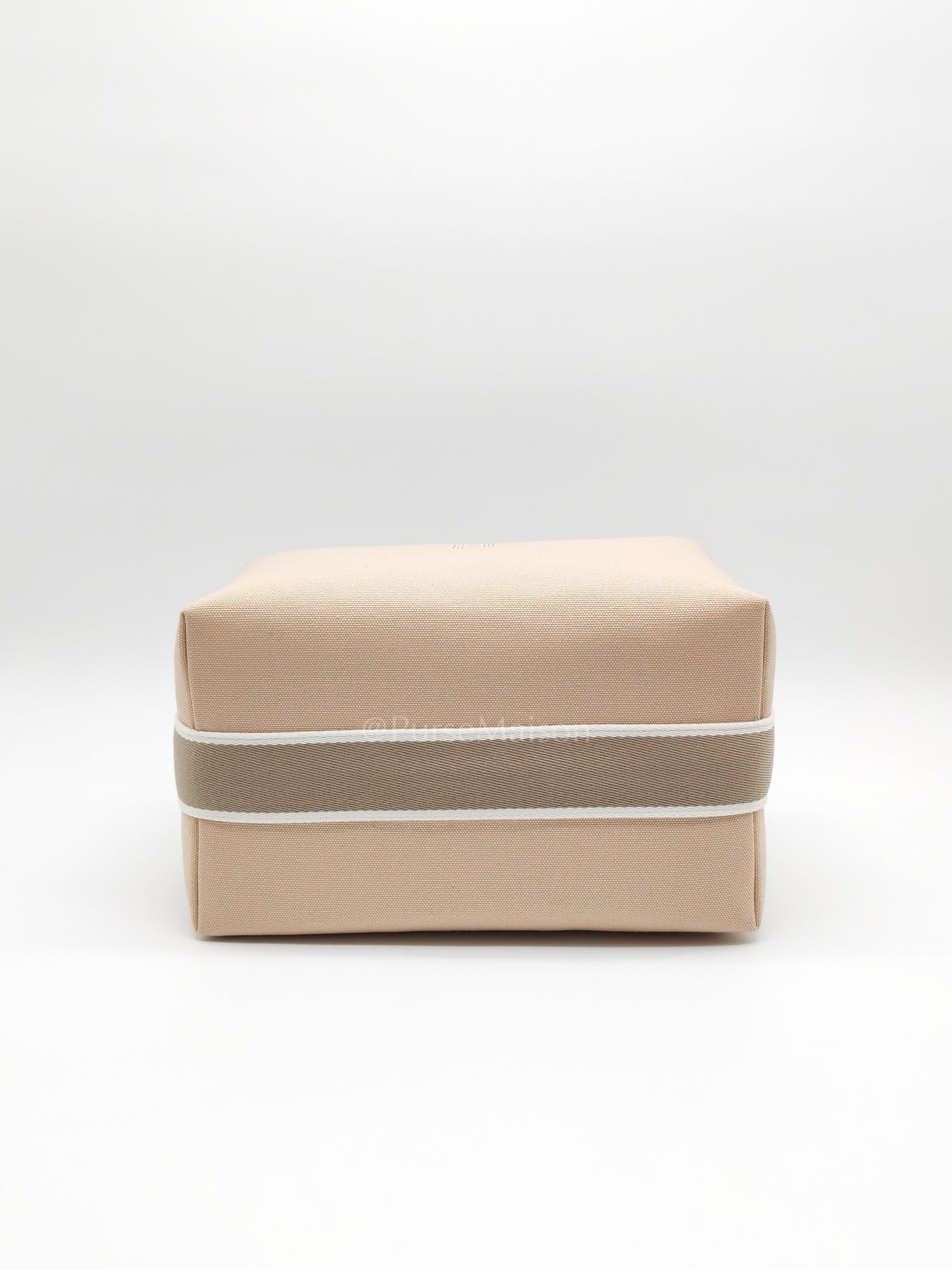 Bride A Bric GM Natural Cotton Vanity Case in Palladium Hardware | Purse Maison Luxury Bags Shop