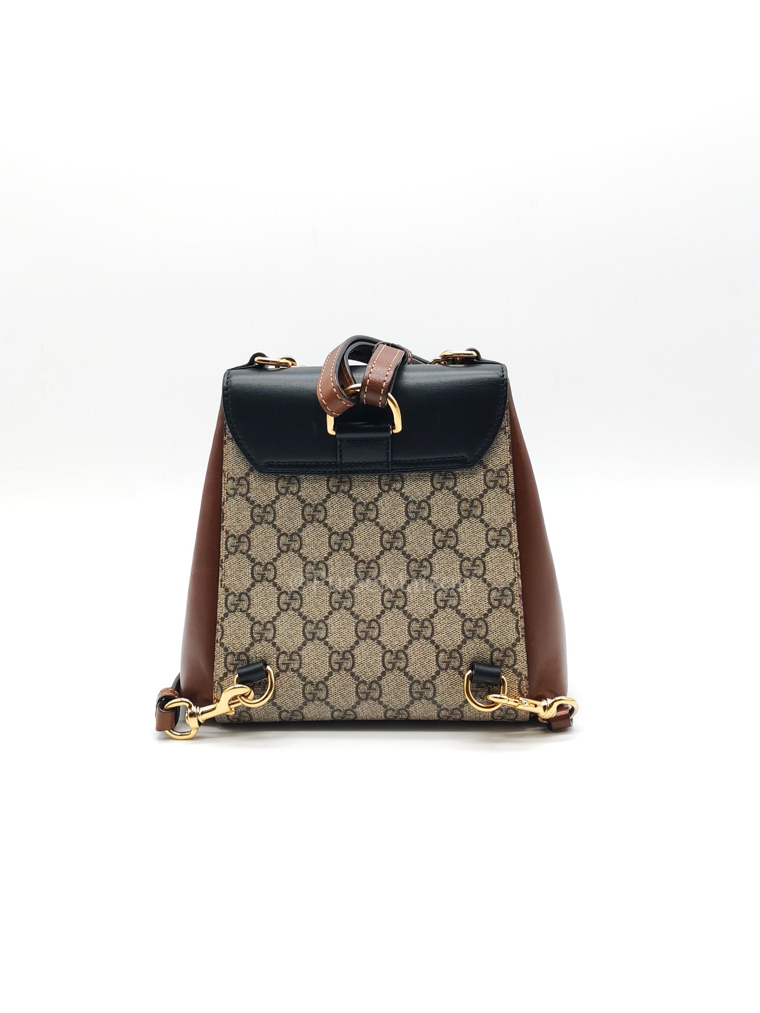 Padlock Mini Backpack in GG Supreme Canvas & Gold Hardware