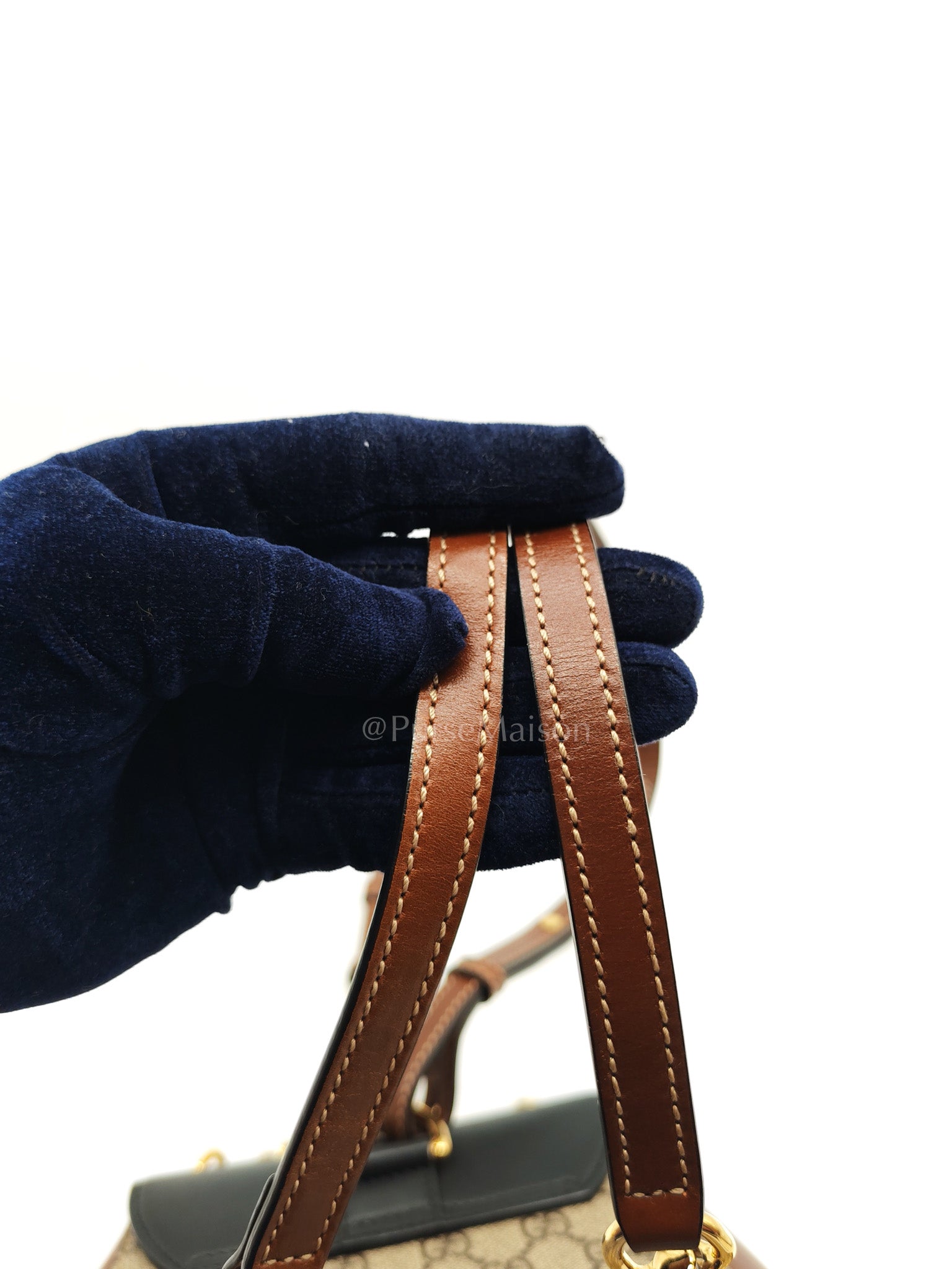 Padlock Mini Backpack in GG Supreme Canvas & Gold Hardware