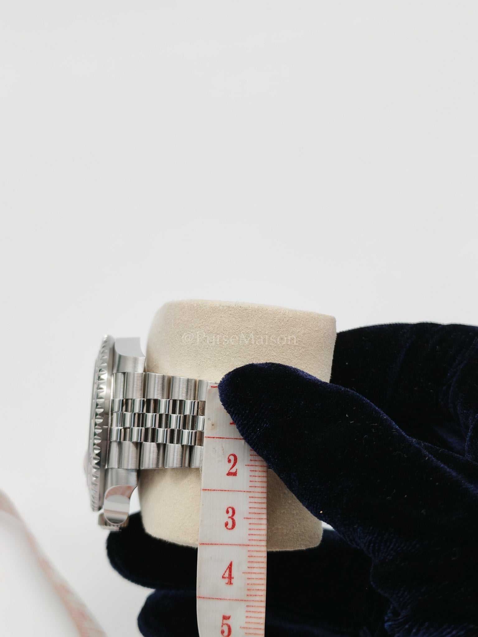 "Bruce Wayne" 40mm GMT-Master II Black Dial Oyster Perpetual Date Jubilee Silver Stainless Steel Strap Year 2025 (Reference Number: 126710GRNR) | Purse Maison Luxury Bags Shop