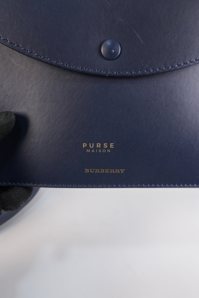 Bucket Bag Large in Navy Blue Leather | Purse Maison Luxury Bags Shop