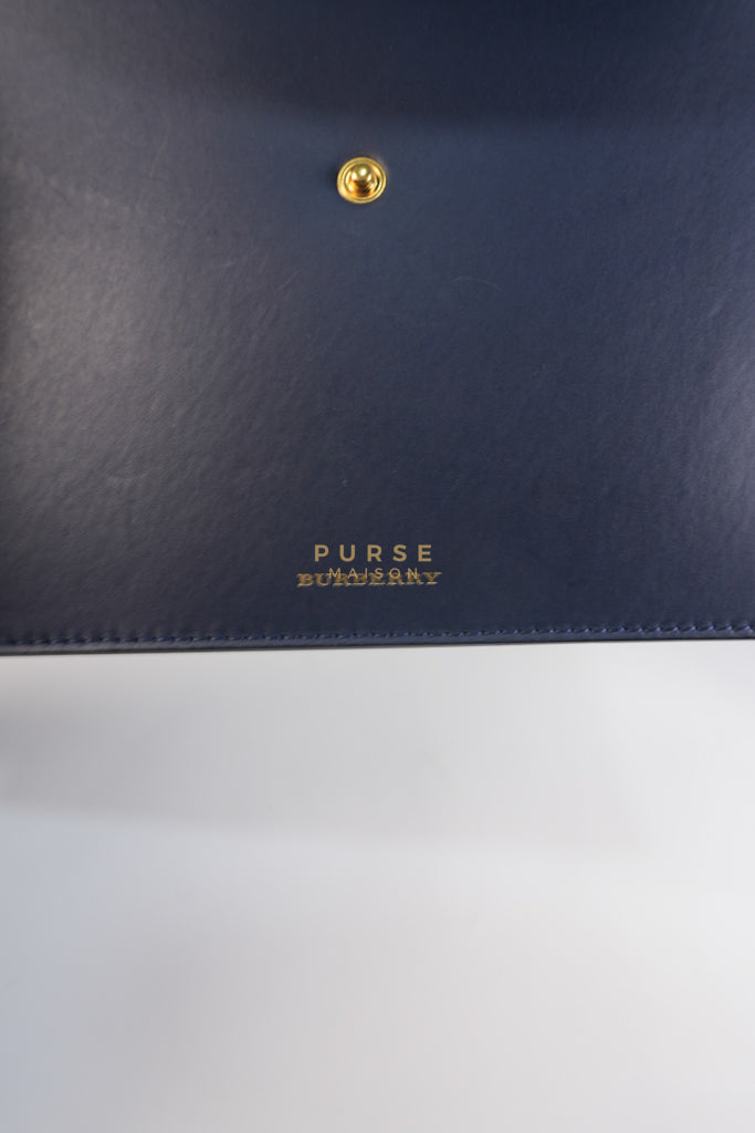 Bucket Bag Large in Navy Blue Leather | Purse Maison Luxury Bags Shop