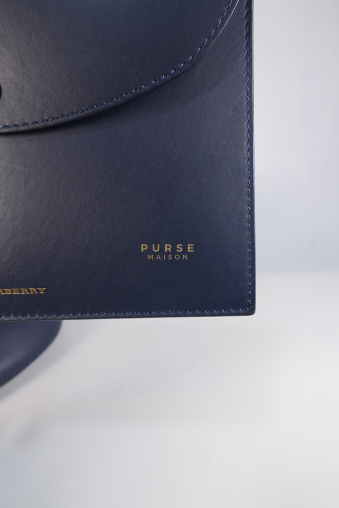Bucket Bag Large in Navy Blue Leather | Purse Maison Luxury Bags Shop
