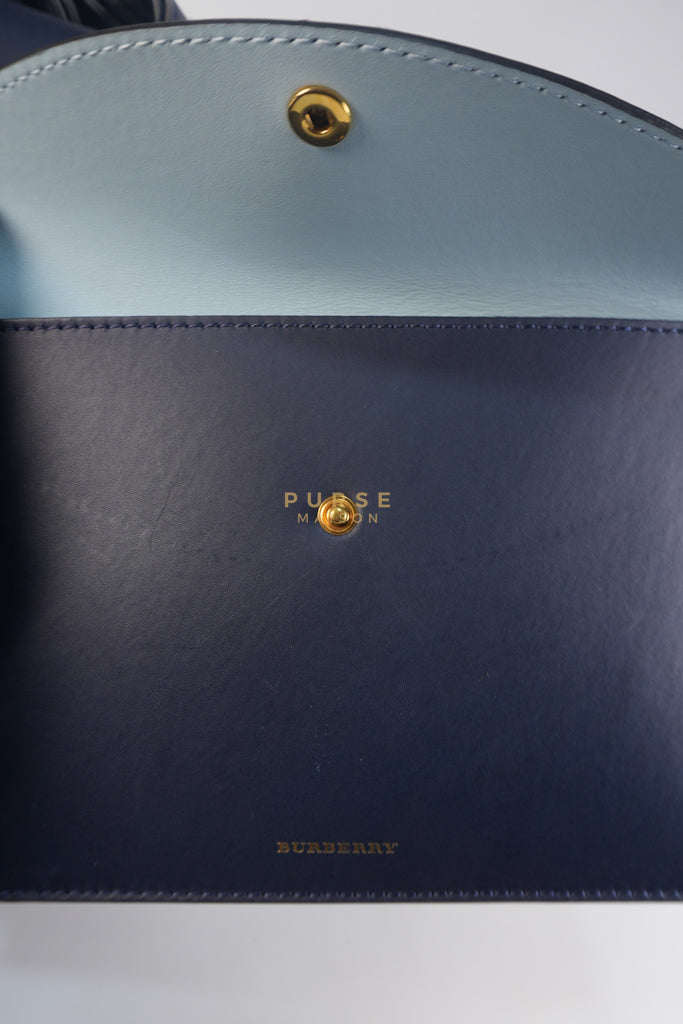 Bucket Bag Large in Navy Blue Leather | Purse Maison Luxury Bags Shop