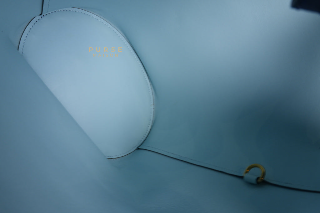 Bucket Bag Large in Navy Blue Leather | Purse Maison Luxury Bags Shop