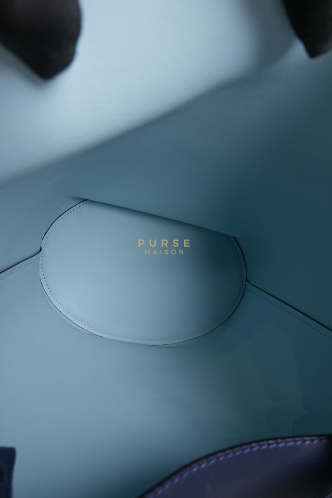 Bucket Bag Large in Navy Blue Leather | Purse Maison Luxury Bags Shop