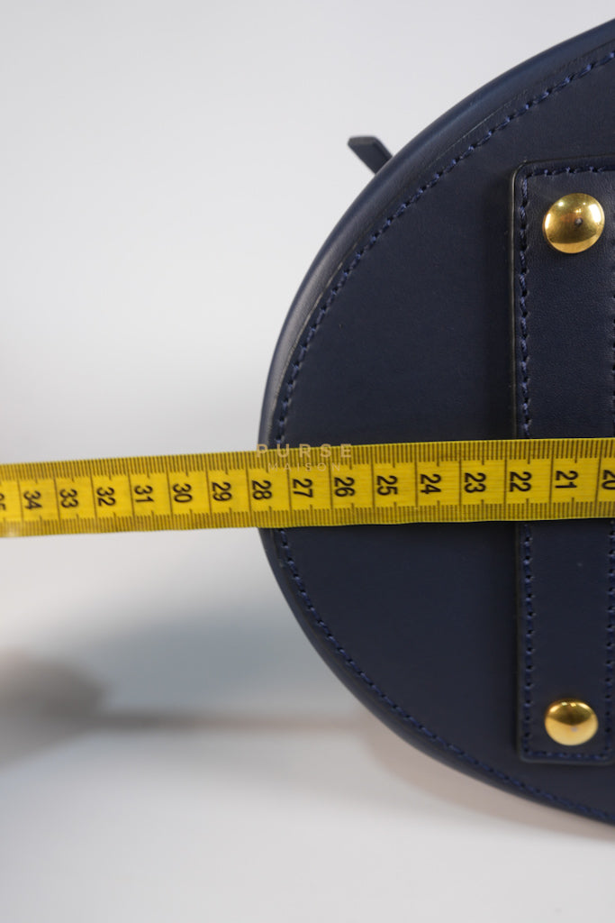 Bucket Bag Large in Navy Blue Leather | Purse Maison Luxury Bags Shop