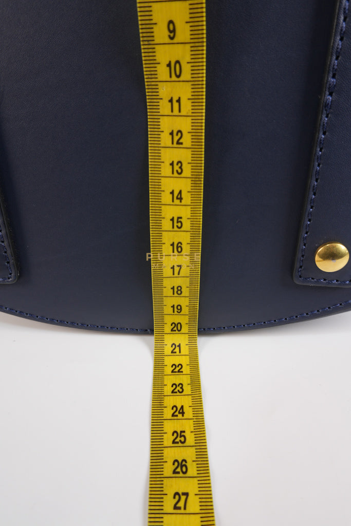 Bucket Bag Large in Navy Blue Leather | Purse Maison Luxury Bags Shop