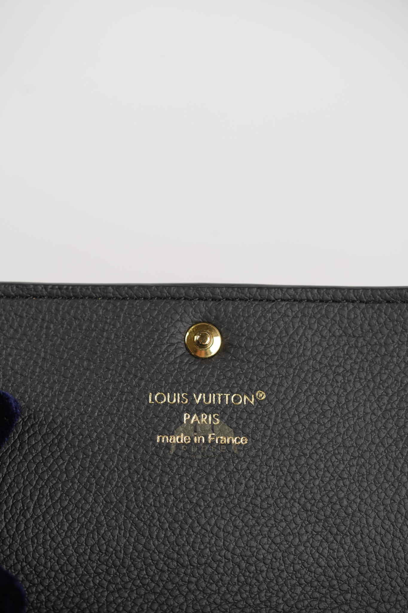 Business Card Holder in Black Monogram Empreinte Leather Microchip | Purse Maison Luxury Bags Shop