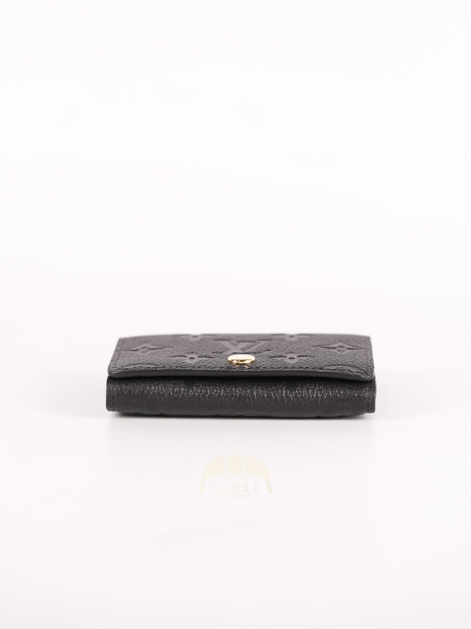 Business Card Holder in Black Monogram Empreinte Leather Microchip | Purse Maison Luxury Bags Shop