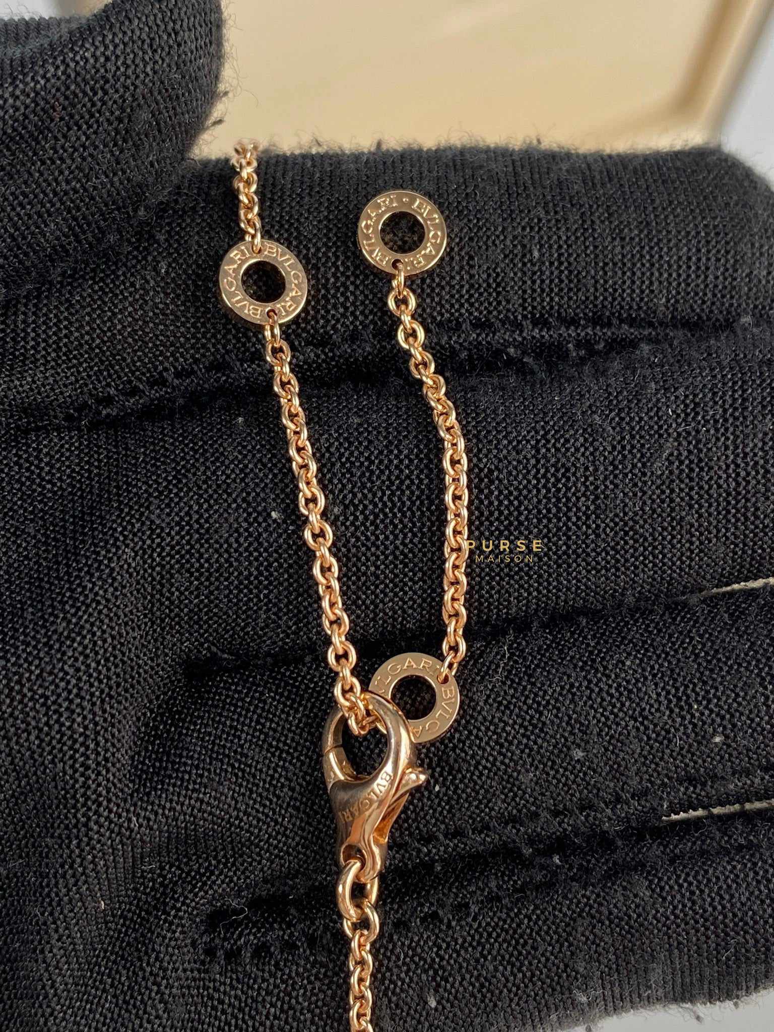 Bvlgari B.Zero 1 Rose Gold Necklace and Black Ceramic Pendant