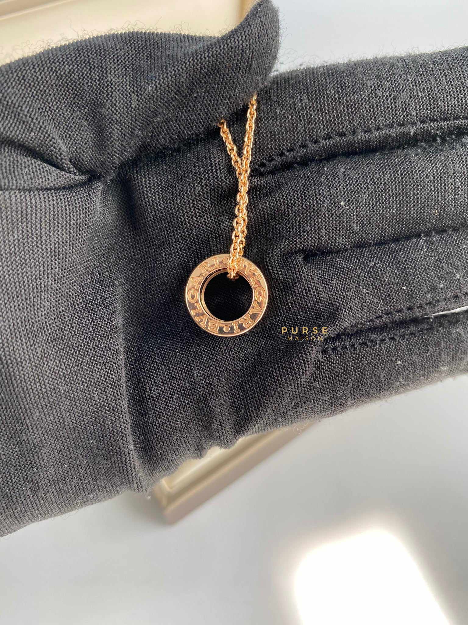 Bvlgari B.Zero 1 Rose Gold Necklace and Black Ceramic Pendant