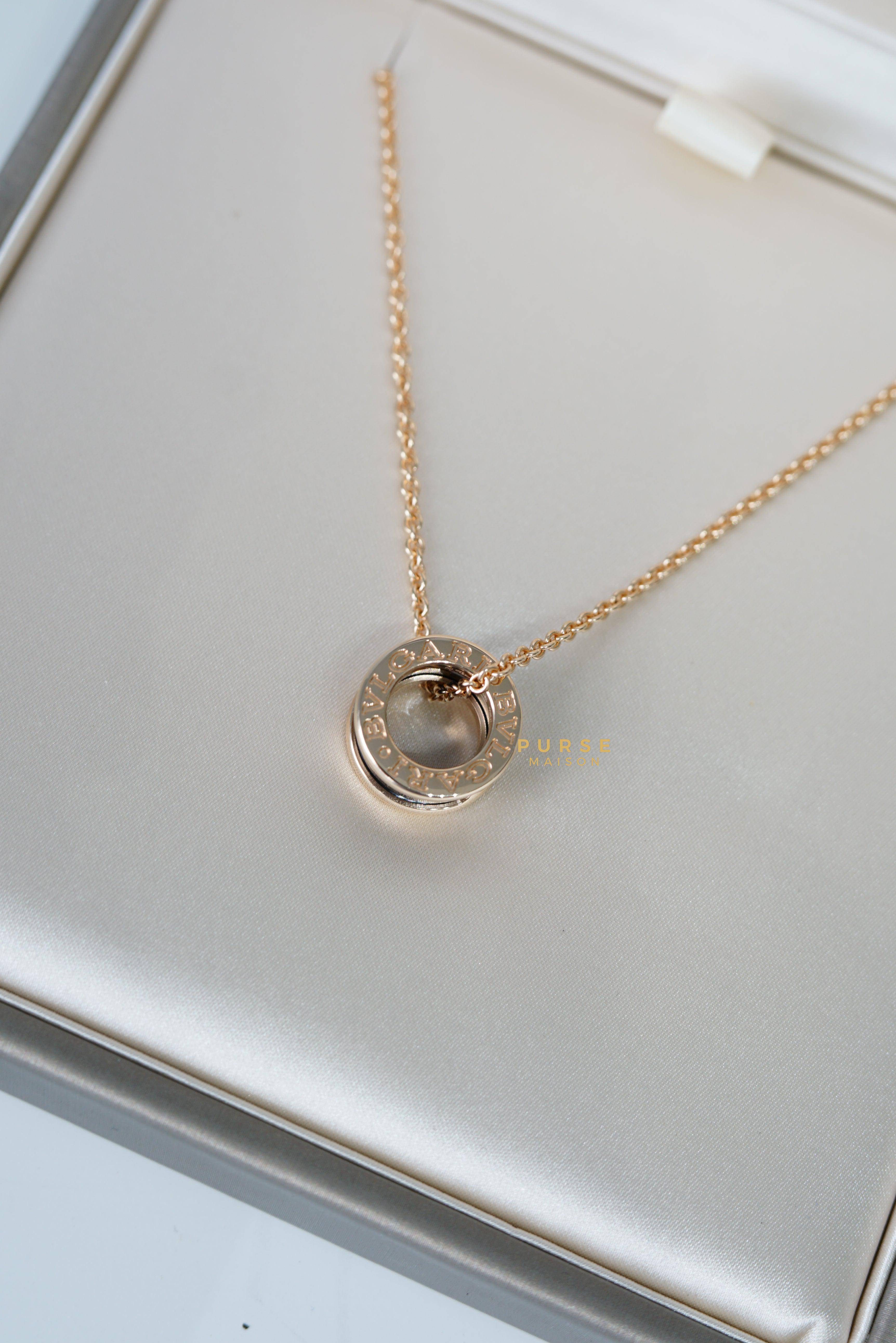 Bvlgari B.Zero 1 Rose Gold Necklace and Black Ceramic Pendant