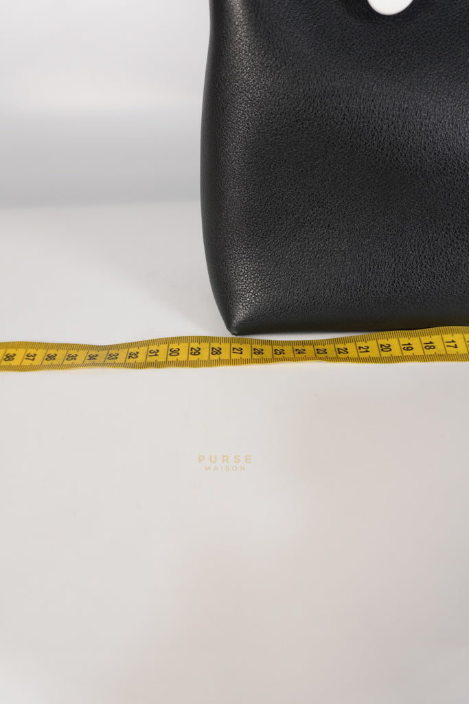 By The Way Bag Small in Black Python Flower Handle and Smooth Leather | Purse Maison Luxury Bags Shop