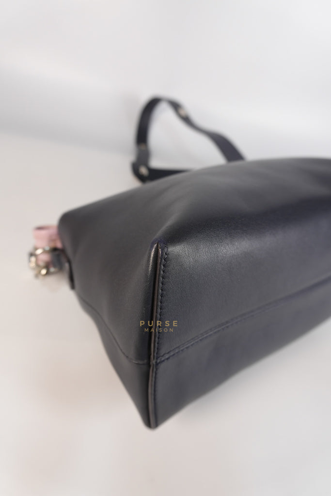 By The Way Bag Small in Multicolor Black Beige & Pink Leather | Purse Maison Luxury Bags Shop