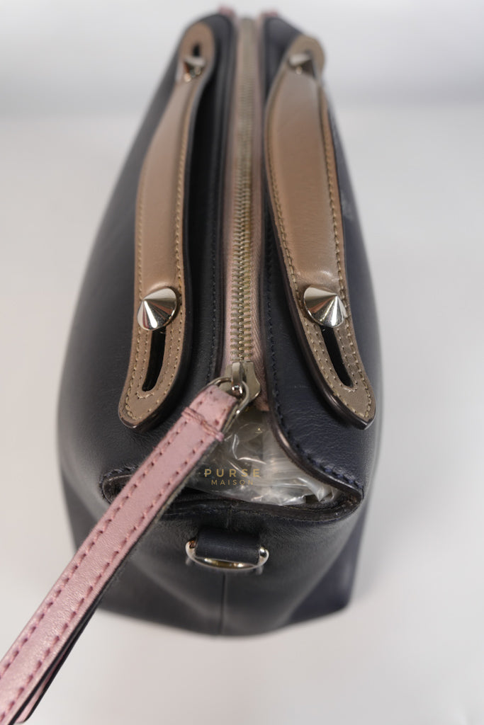 By The Way Bag Small in Multicolor Black Beige & Pink Leather | Purse Maison Luxury Bags Shop