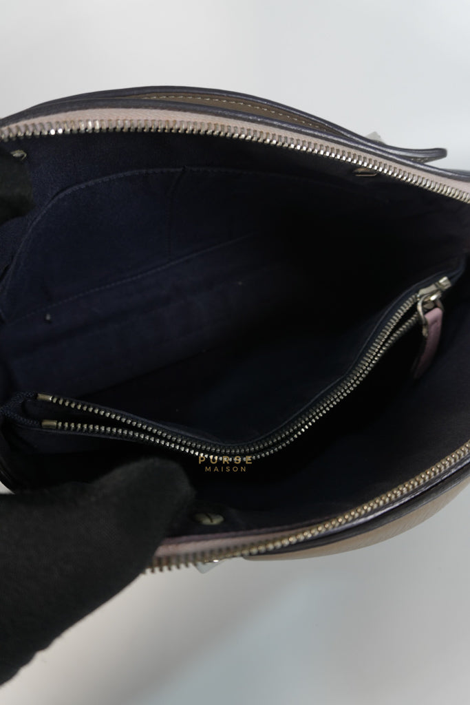 By The Way Bag Small in Multicolor Black Beige & Pink Leather | Purse Maison Luxury Bags Shop