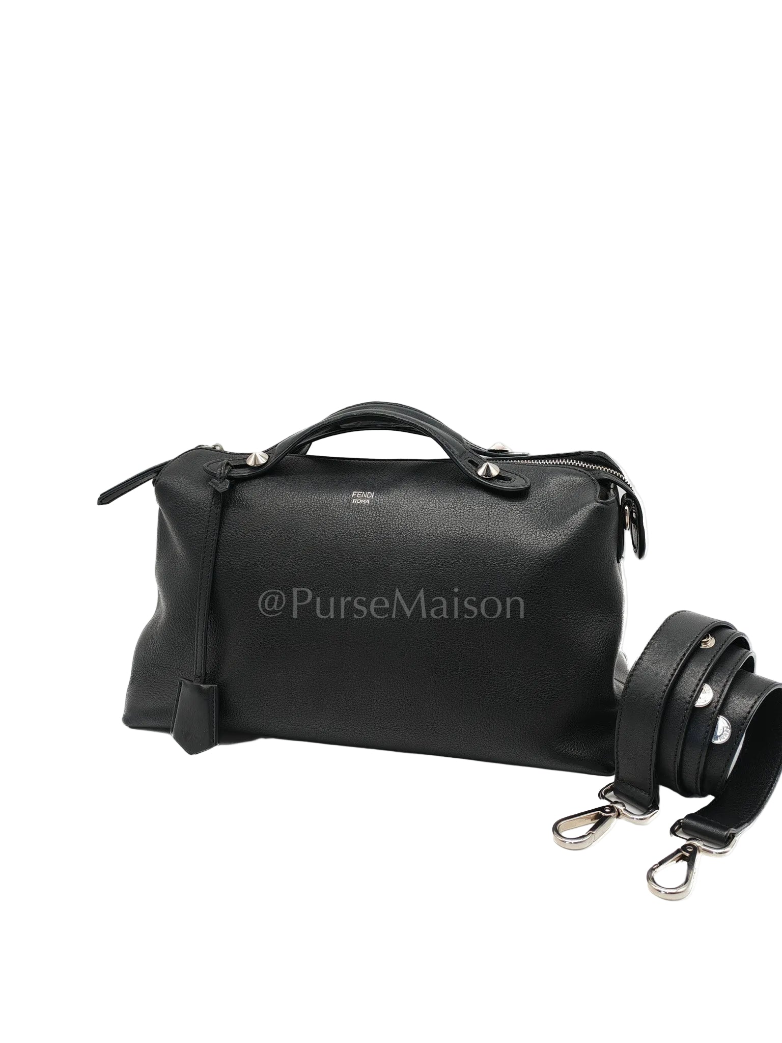 By The Way Black Medium in Black Calfskin Leather | Purse Maison Luxury Bags Shop
