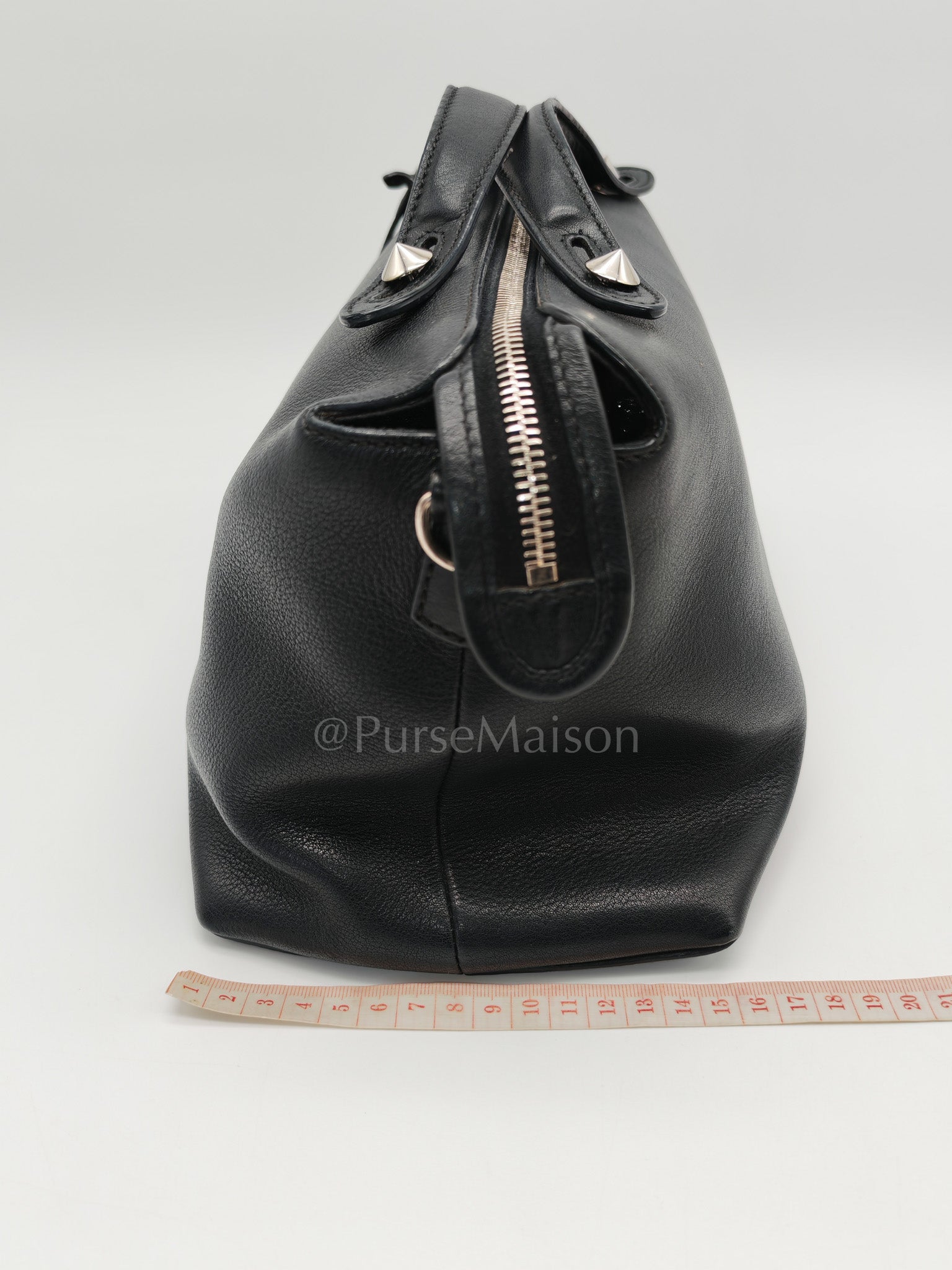 By The Way Black Medium in Black Calfskin Leather | Purse Maison Luxury Bags Shop