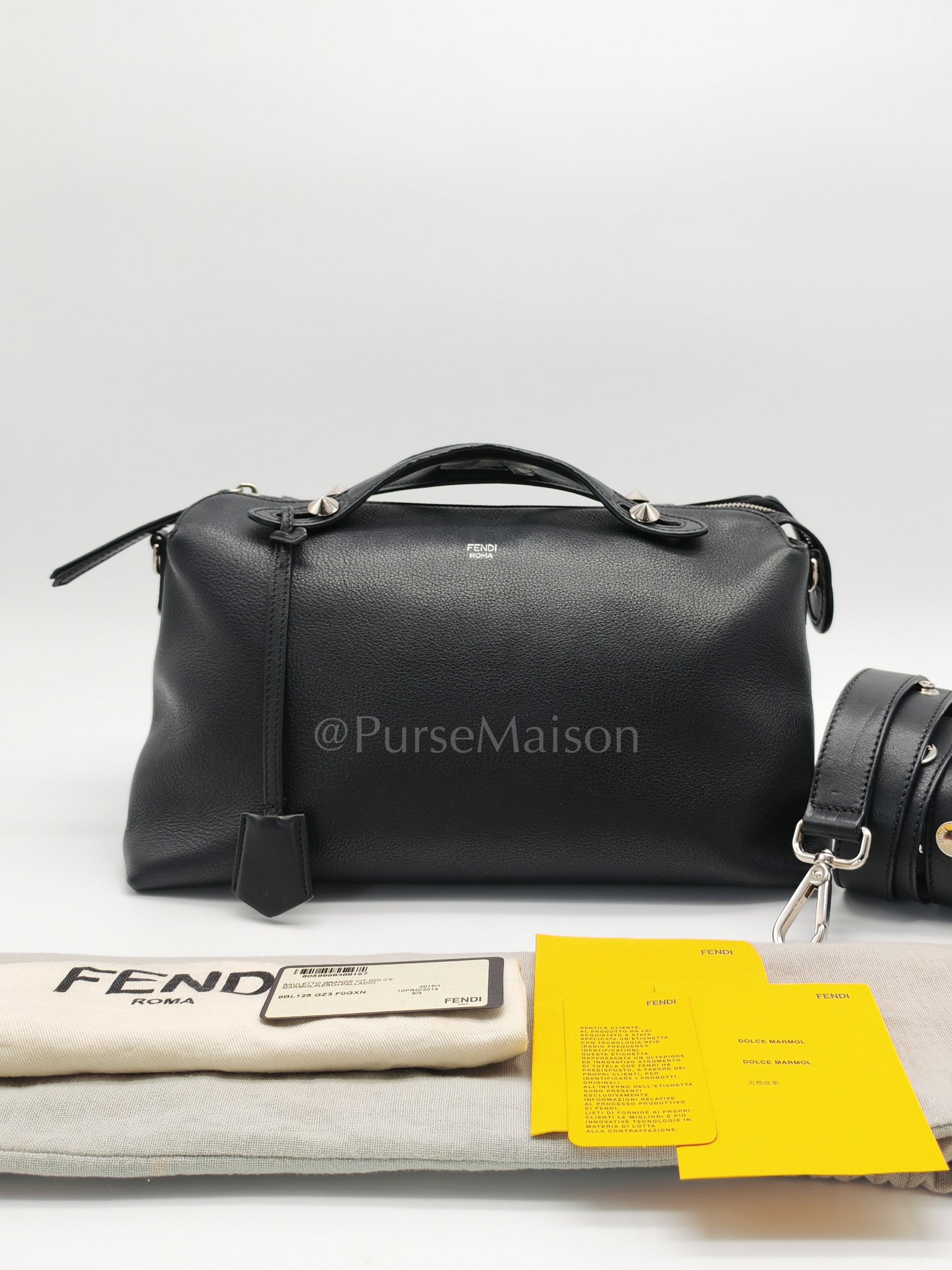 By The Way Black Medium in Black Calfskin Leather | Purse Maison Luxury Bags Shop
