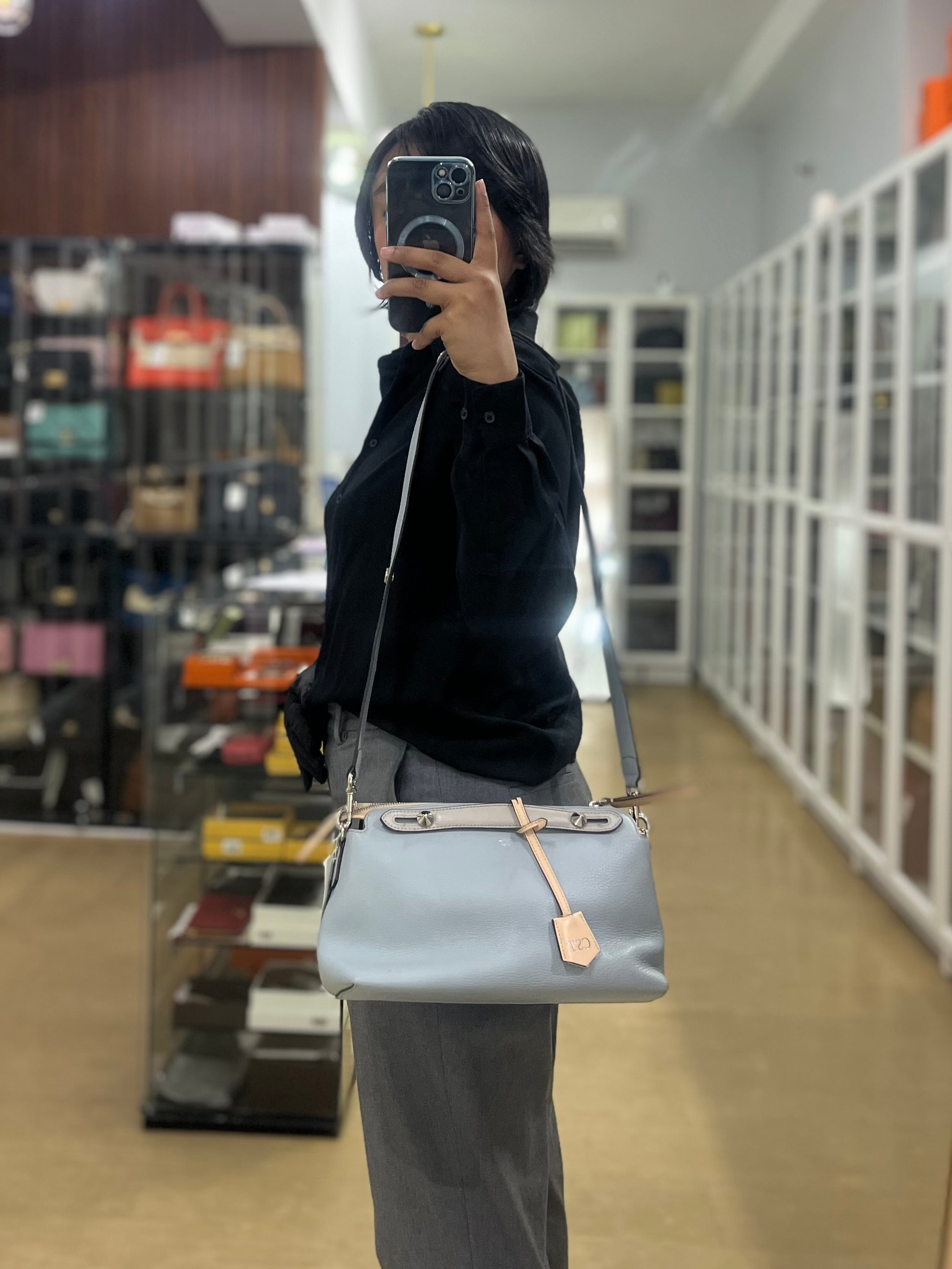 By The Way Small in Tri-color Leather Shoulder Bag | Purse Maison Luxury Bags Shop