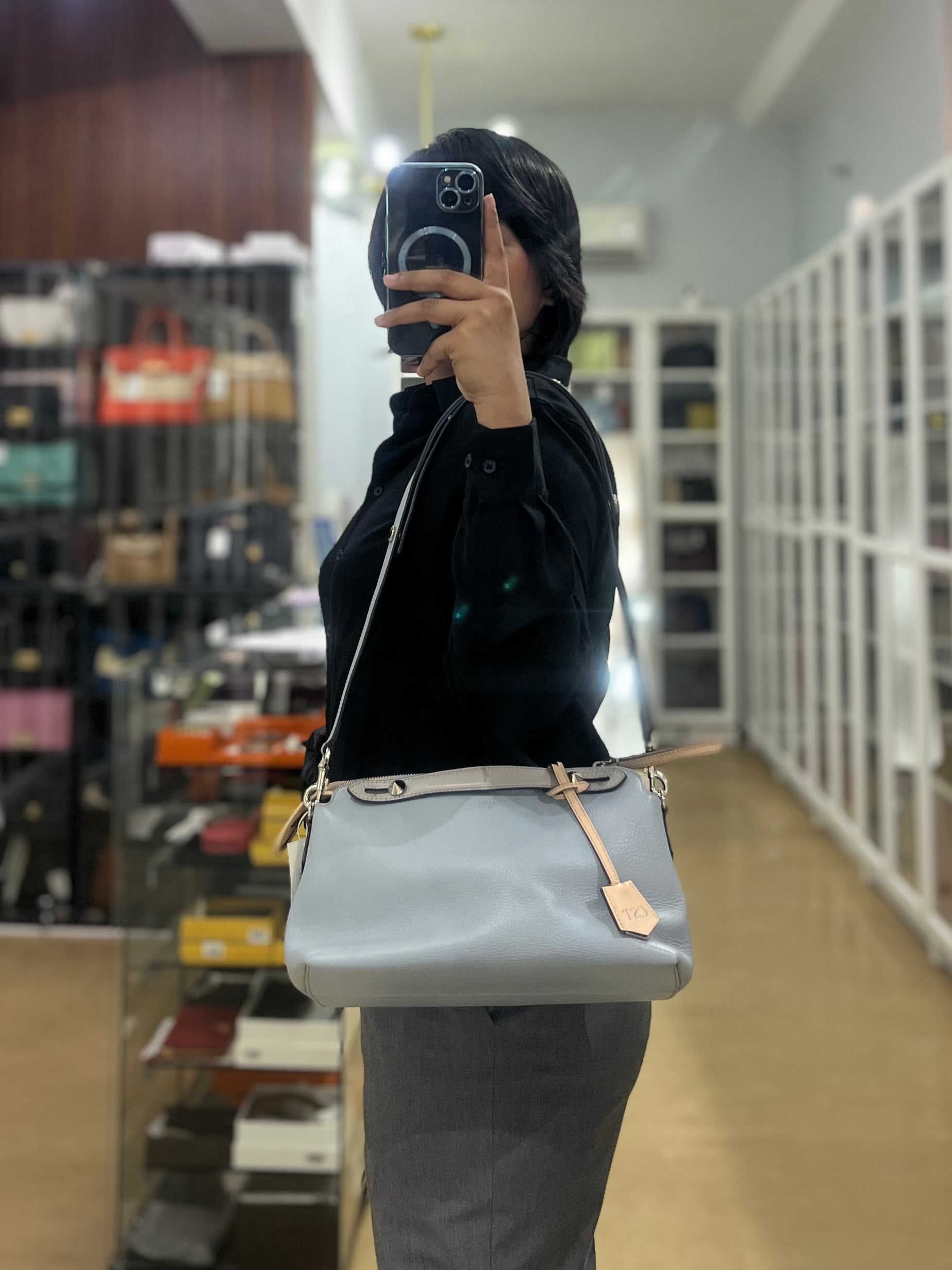 By The Way Small in Tri-color Leather Shoulder Bag | Purse Maison Luxury Bags Shop