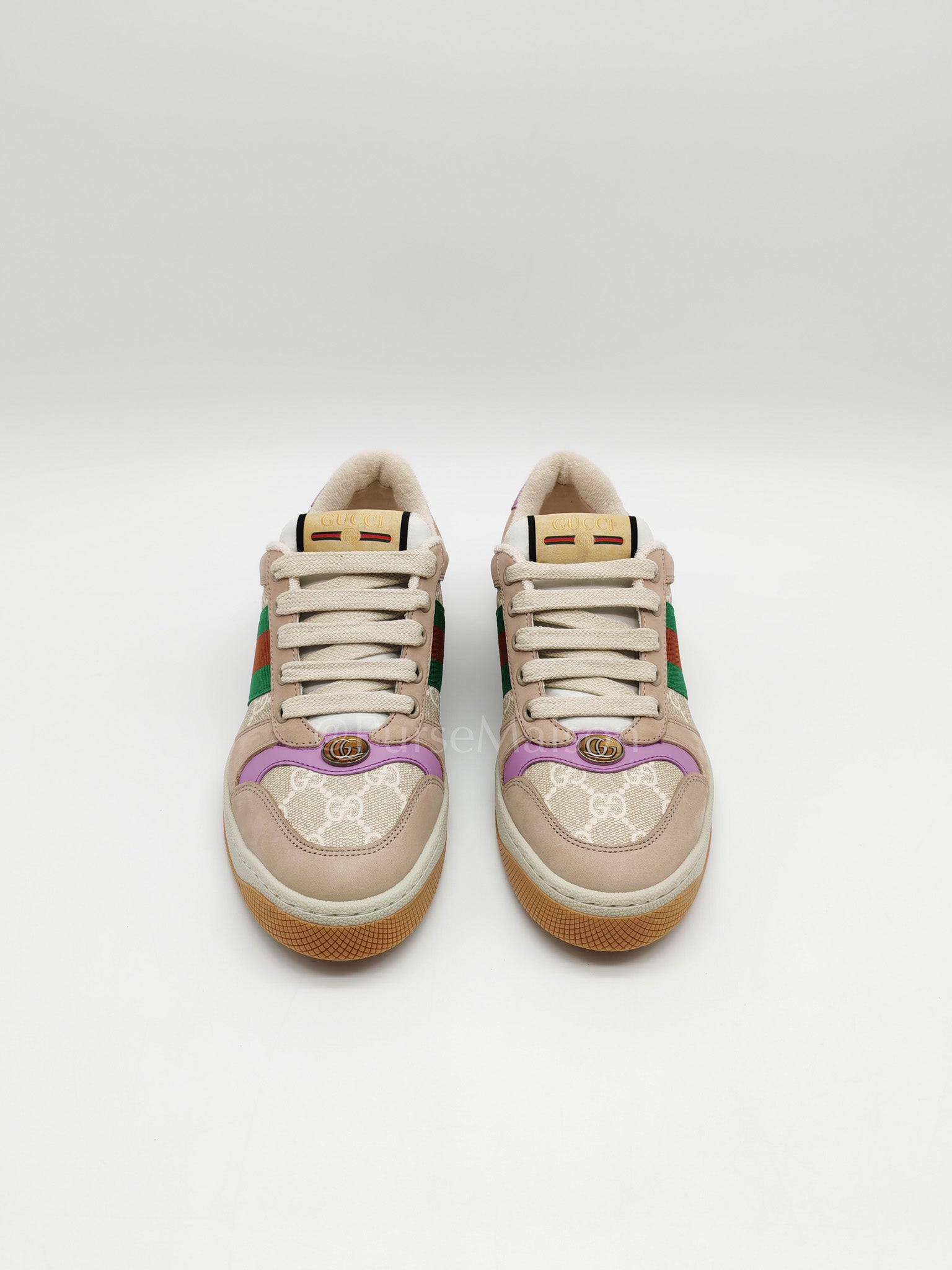 Screener Ace Women's GG Sylvie Web Enamel Logo Supreme Sneakers Size 36 EU (24cm)