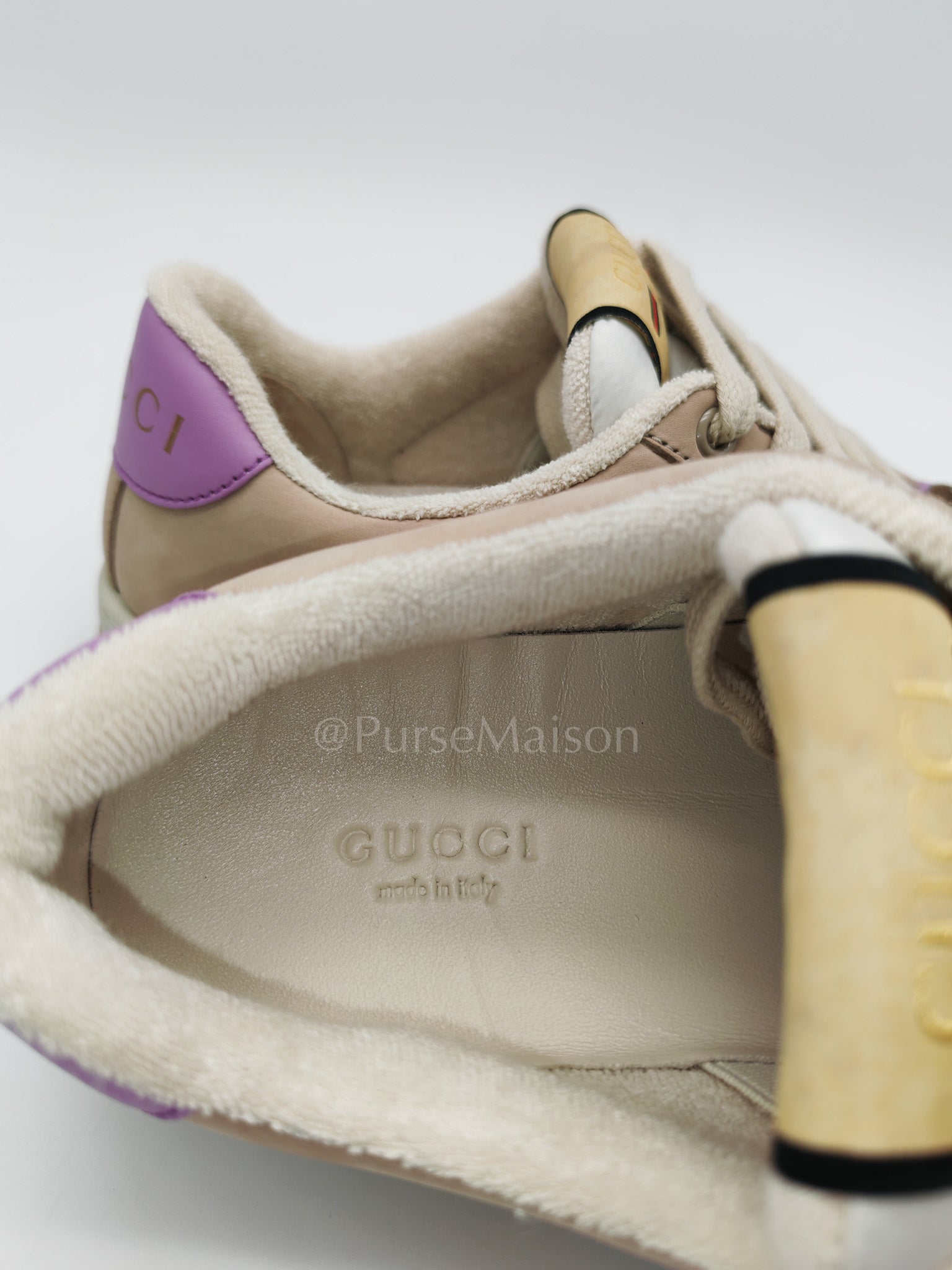 Screener Ace Women's GG Sylvie Web Enamel Logo Supreme Sneakers Size 36 EU (24cm)