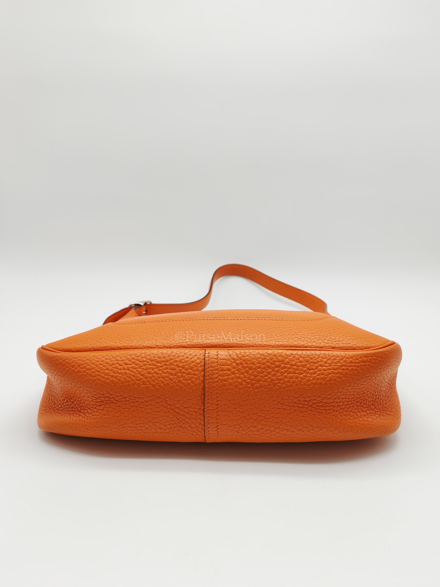 Orange Clemence Trim Shoulder Bag