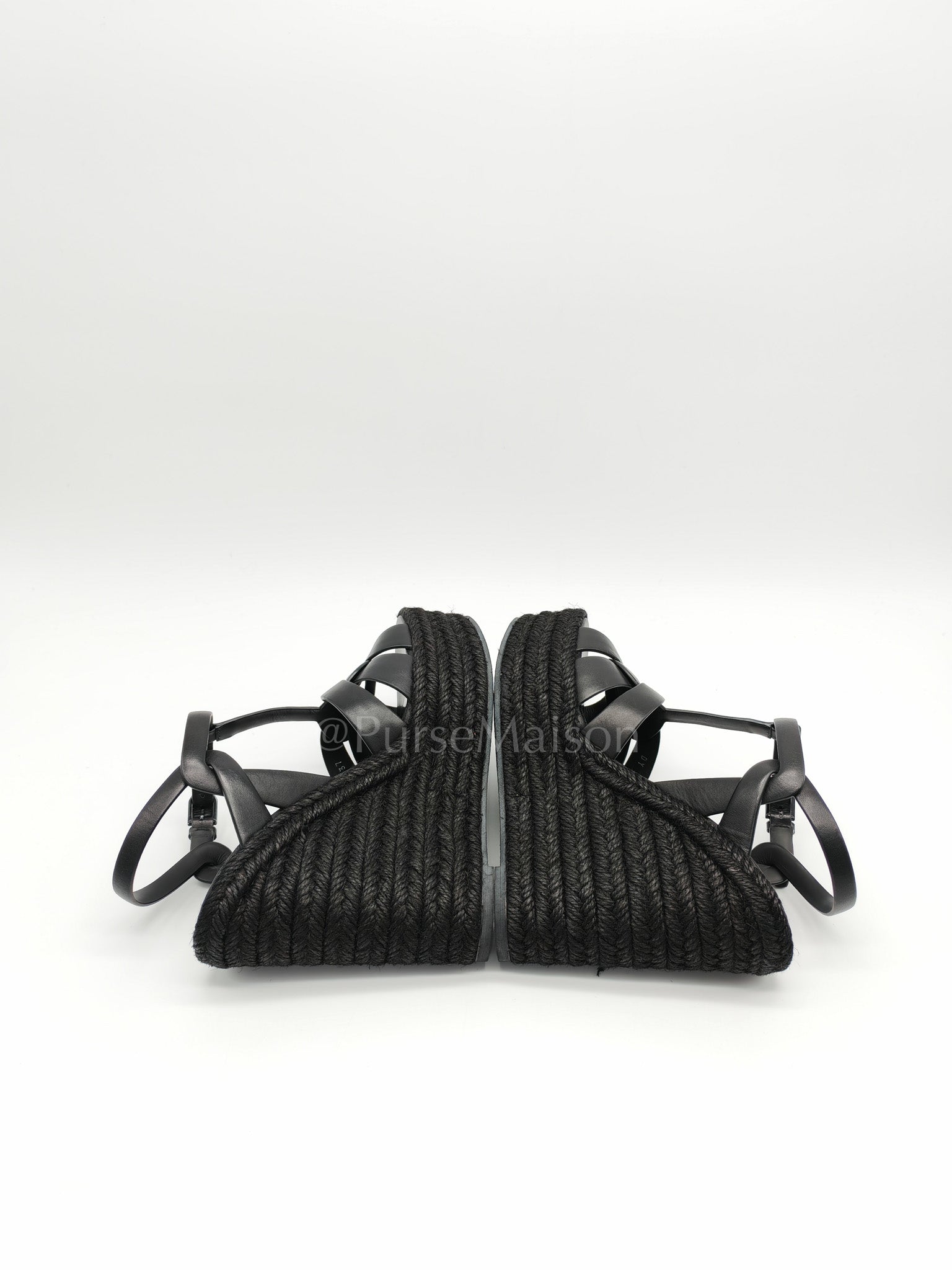 Tribute Espadrille Wedge Sandals in Black Size 37 EU (23cm)