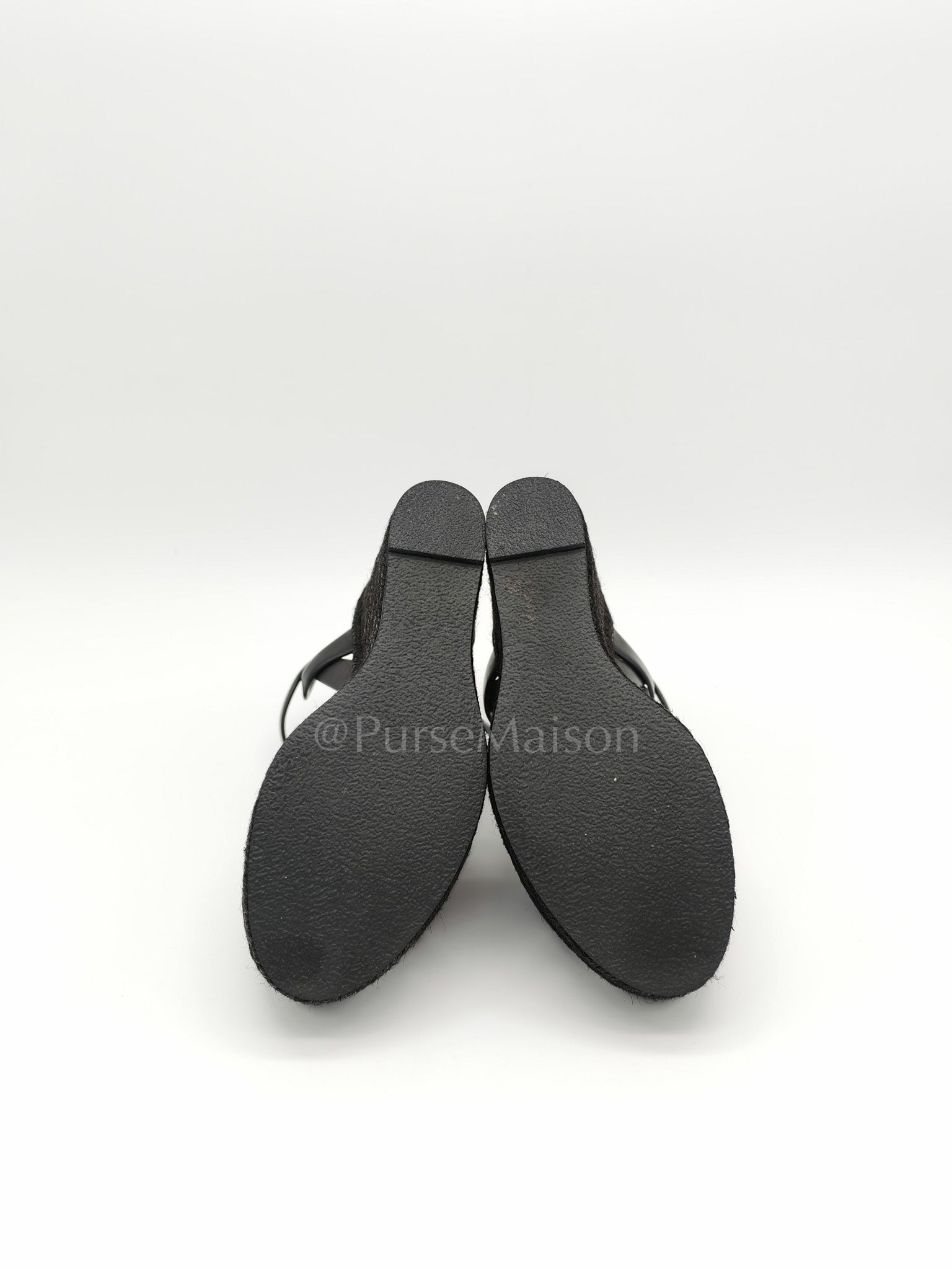 Tribute Espadrille Wedge Sandals in Black Size 37 EU (23cm)