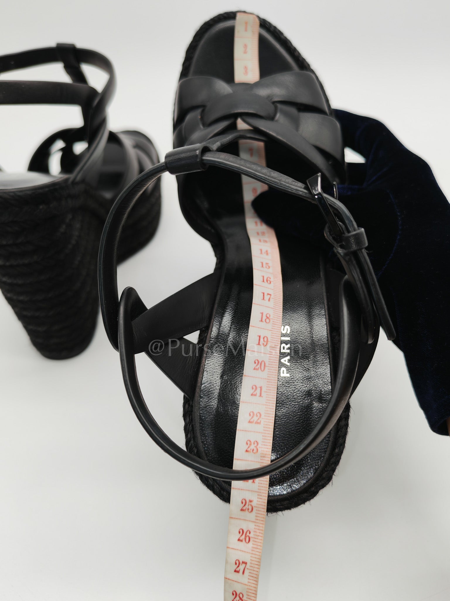 Tribute Espadrille Wedge Sandals in Black Size 37 EU (23cm)