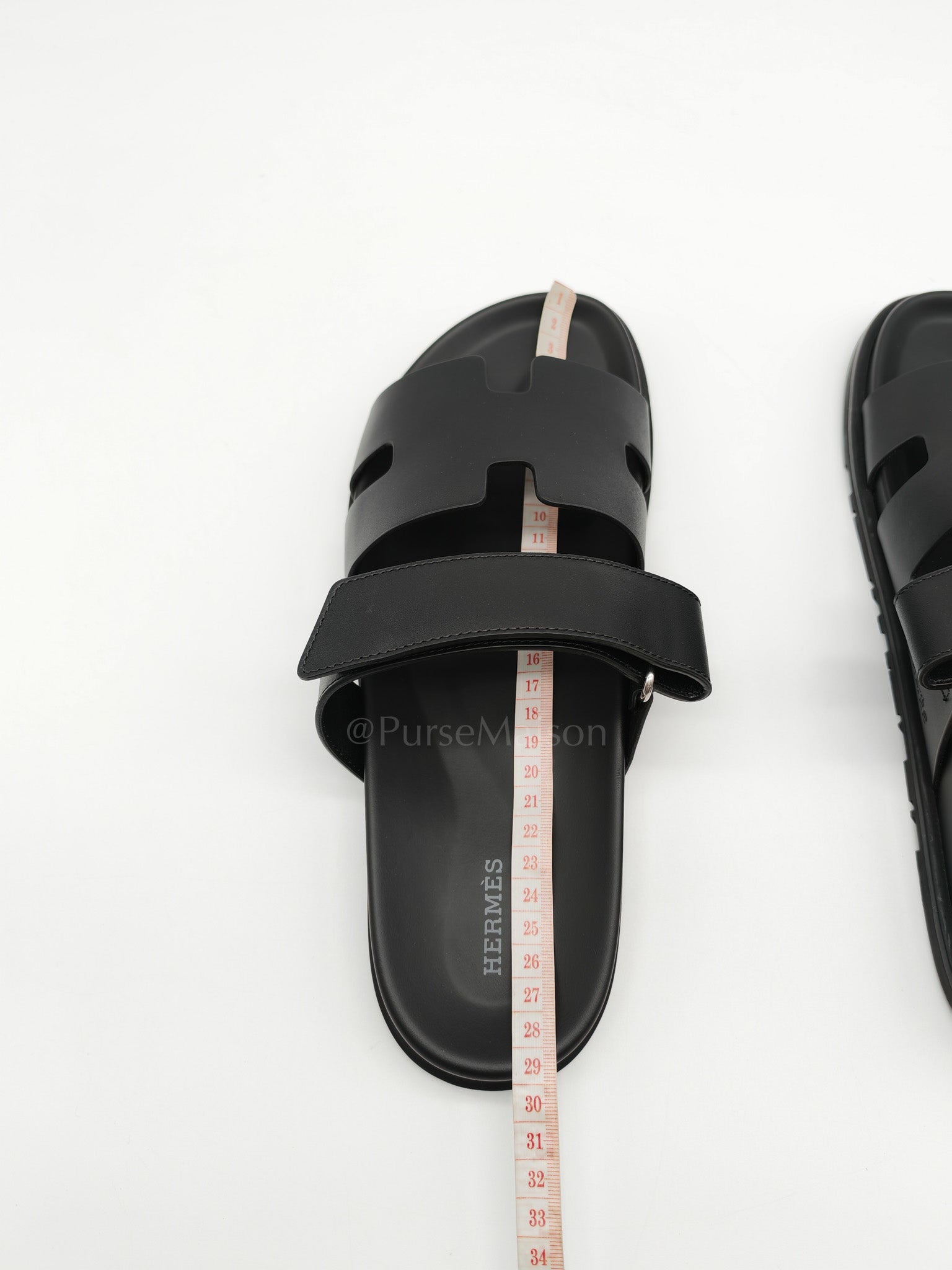Chypre Sandals in Noir/Black Calfskin Leather Size 10 US|43 EU|28cm