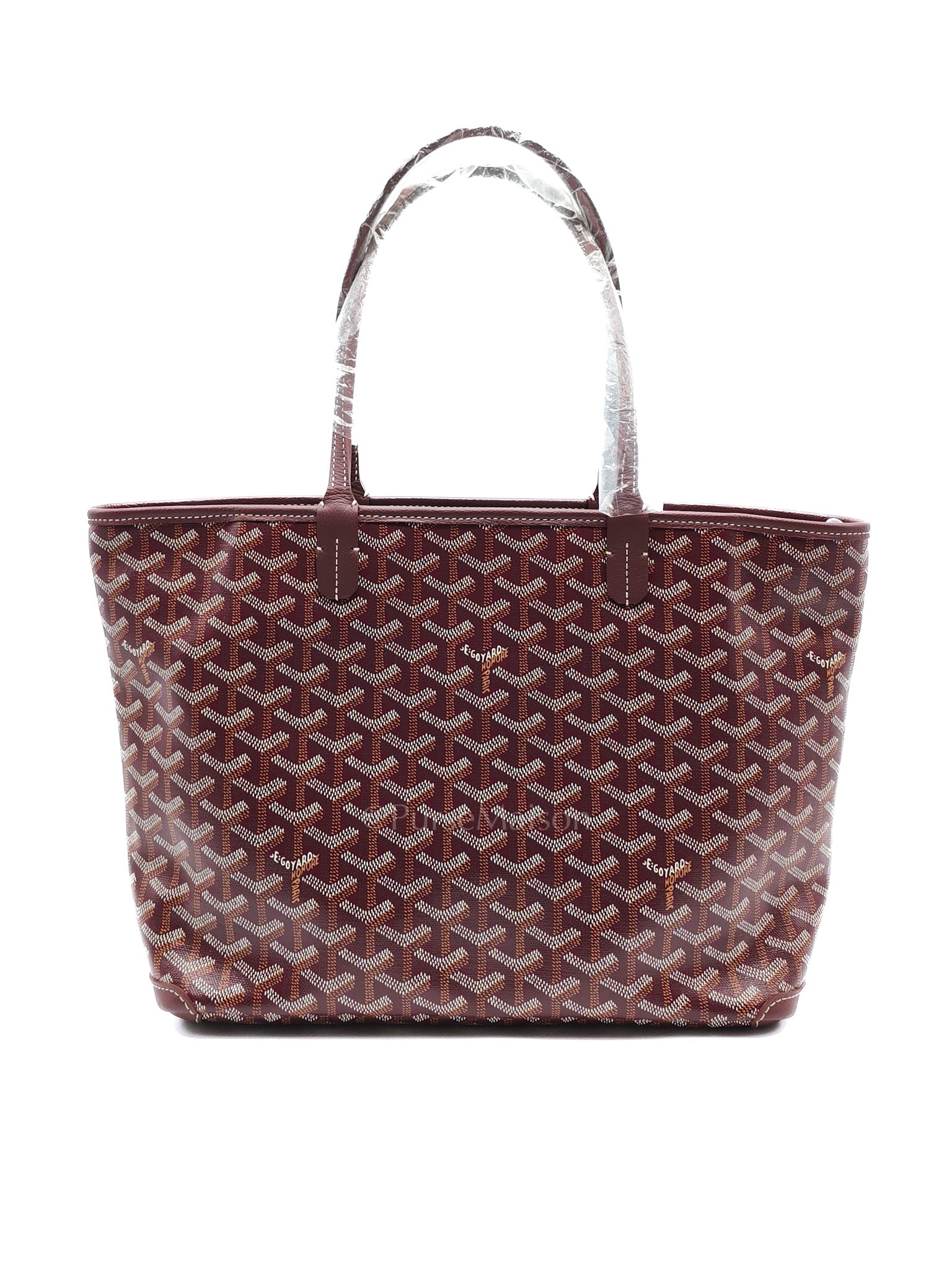 Artois PM in Burgundy (Bordeaux) Goyardine Canvas Tote Bag