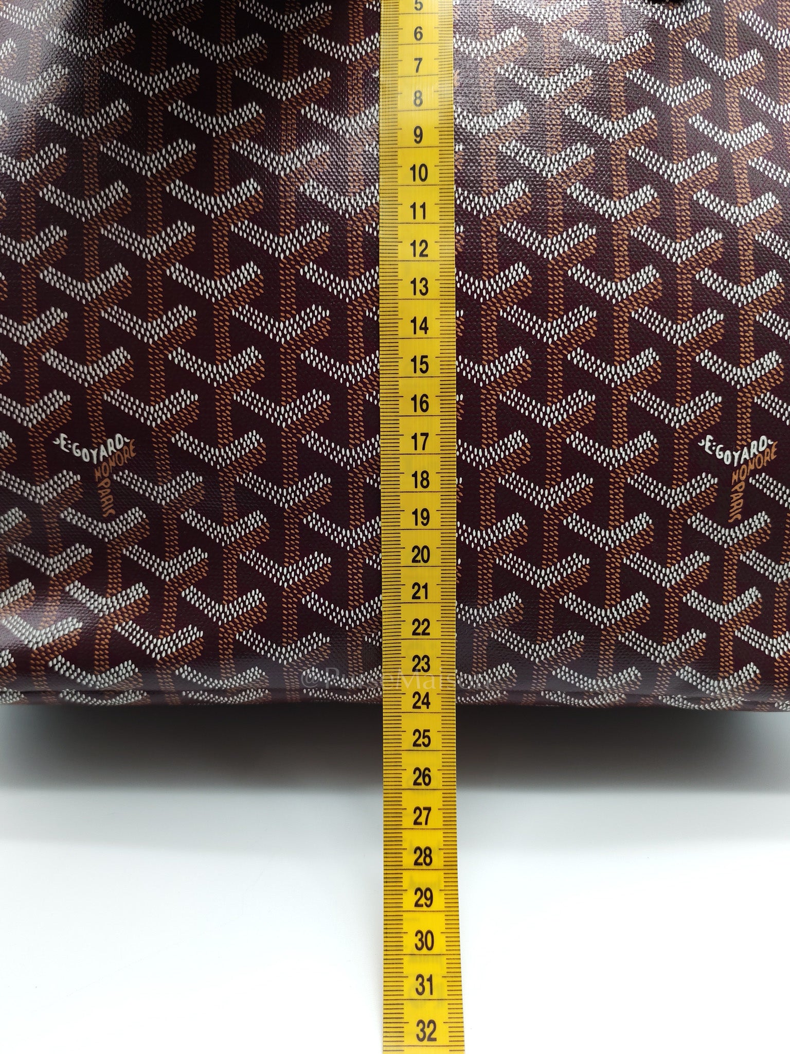 Artois PM in Burgundy (Bordeaux) Goyardine Canvas Tote Bag