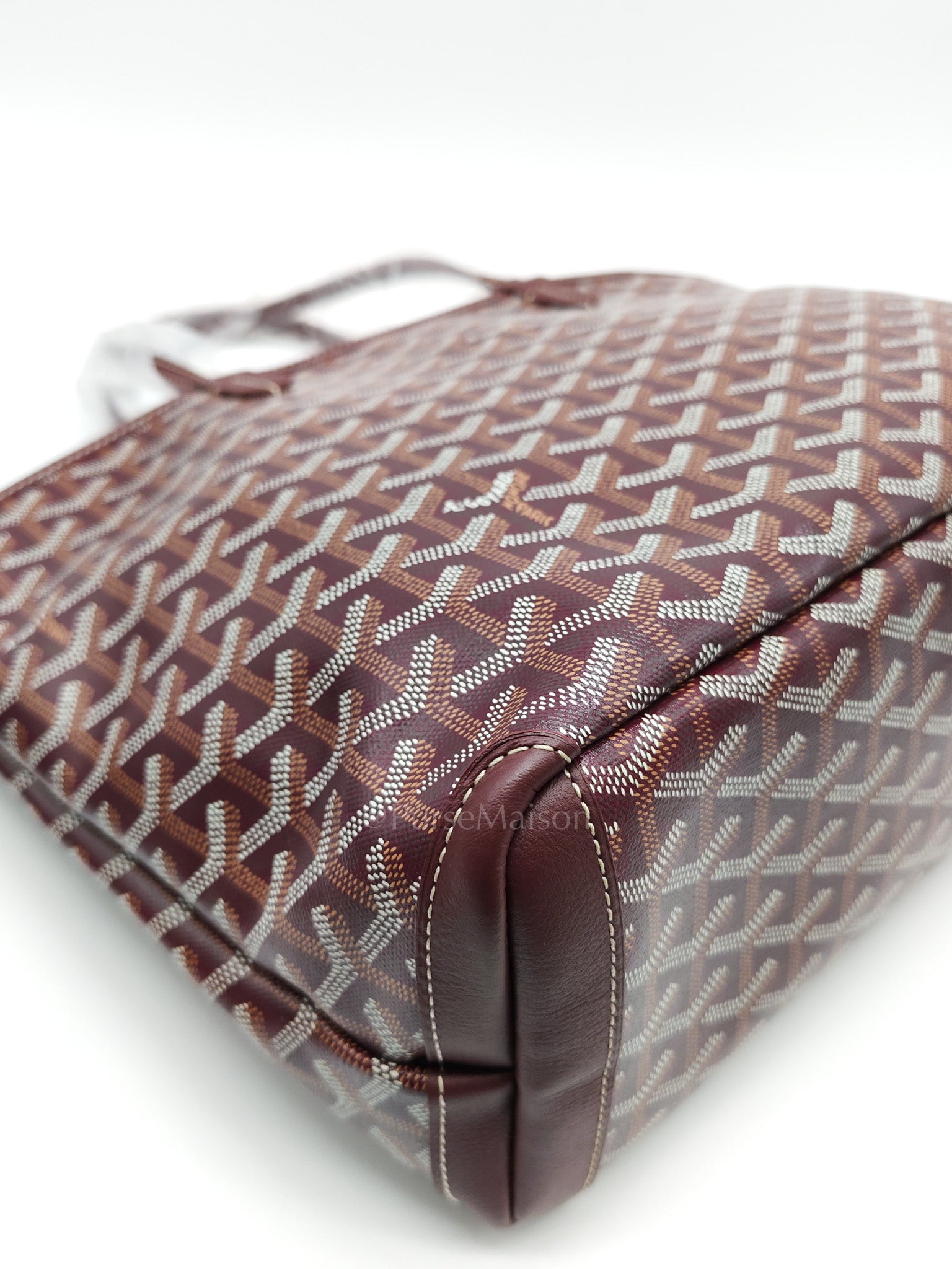 Artois PM in Burgundy (Bordeaux) Goyardine Canvas Tote Bag